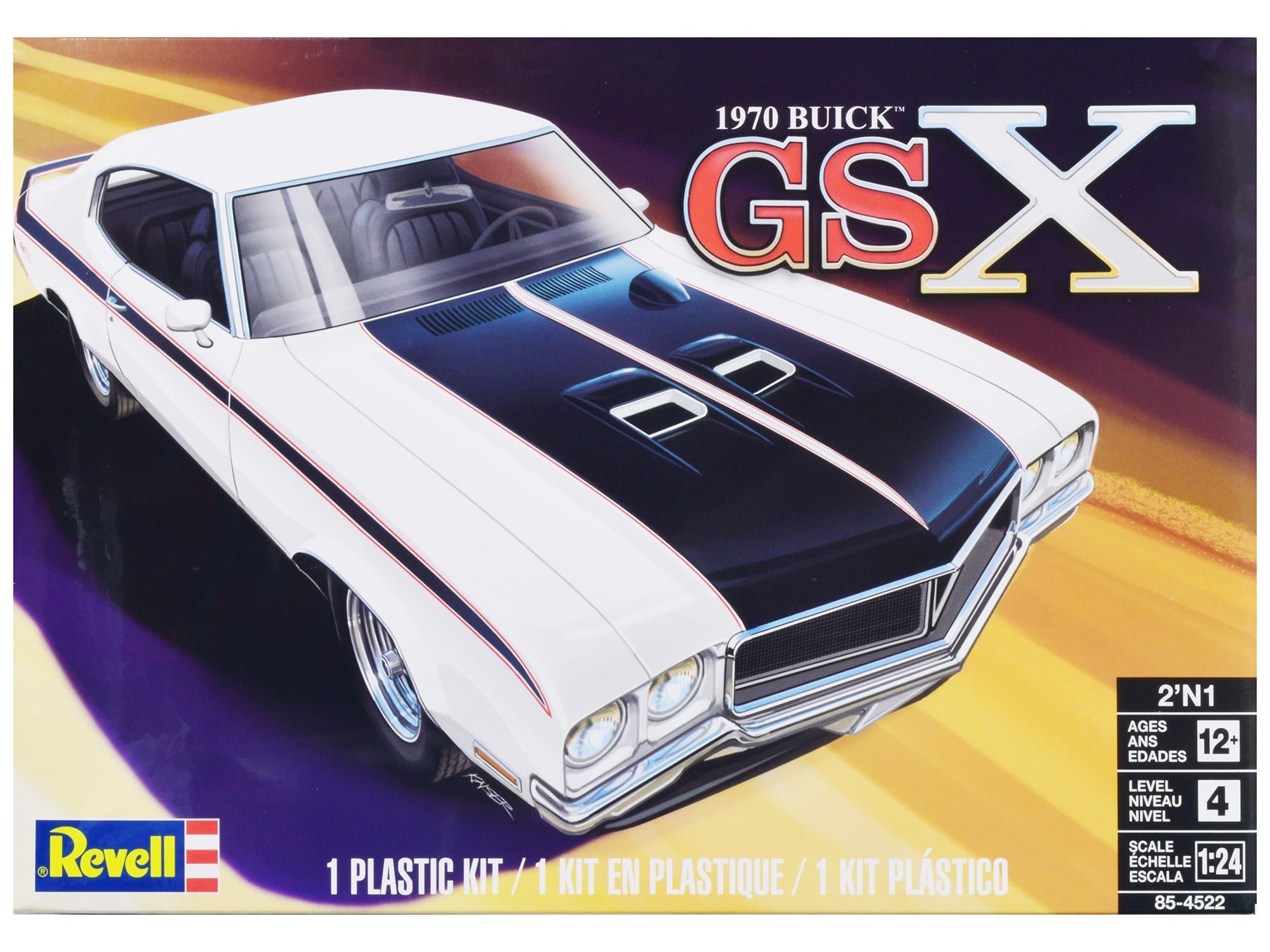 Level 4 Model Kit 1970 Buick GSX 2-in-1 Kit 1/24 Scale Model by Revell - Image 4