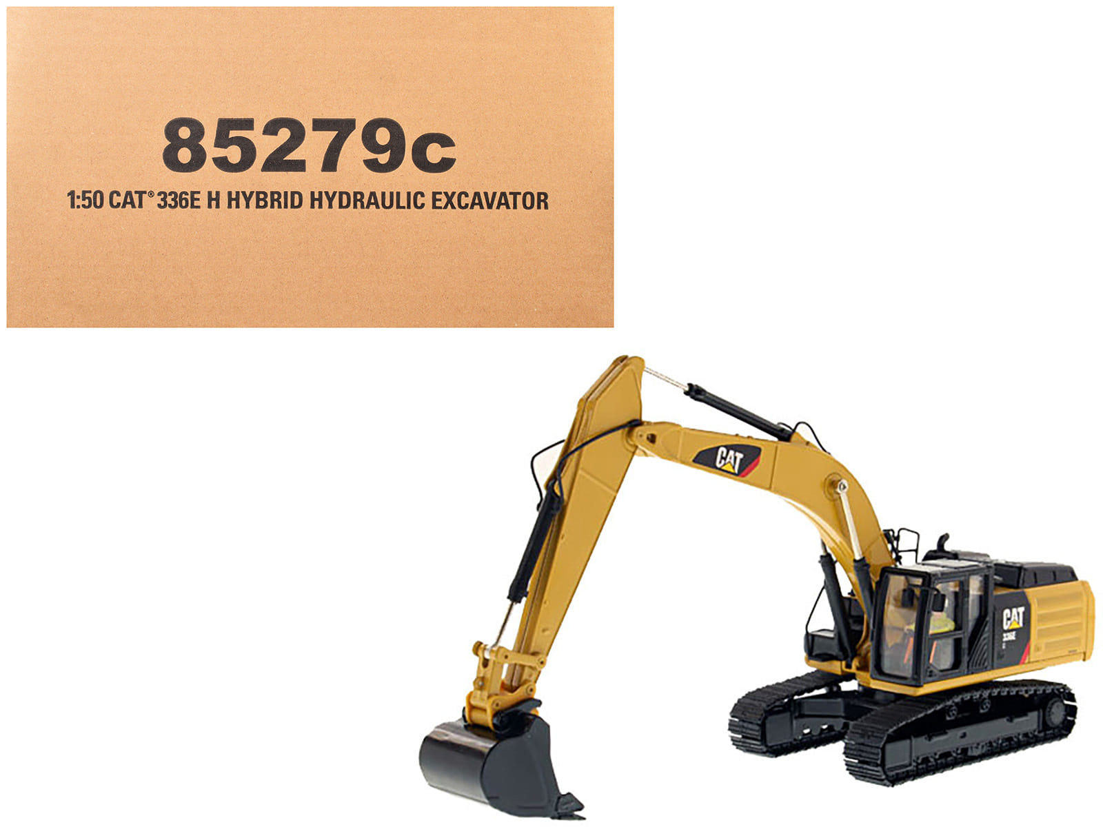 CAT Caterpillar 336E H Hybrid Hydraulic Excavator with Operator "Core Classics" Series 1/50 Diecast Model by Diecast Masters