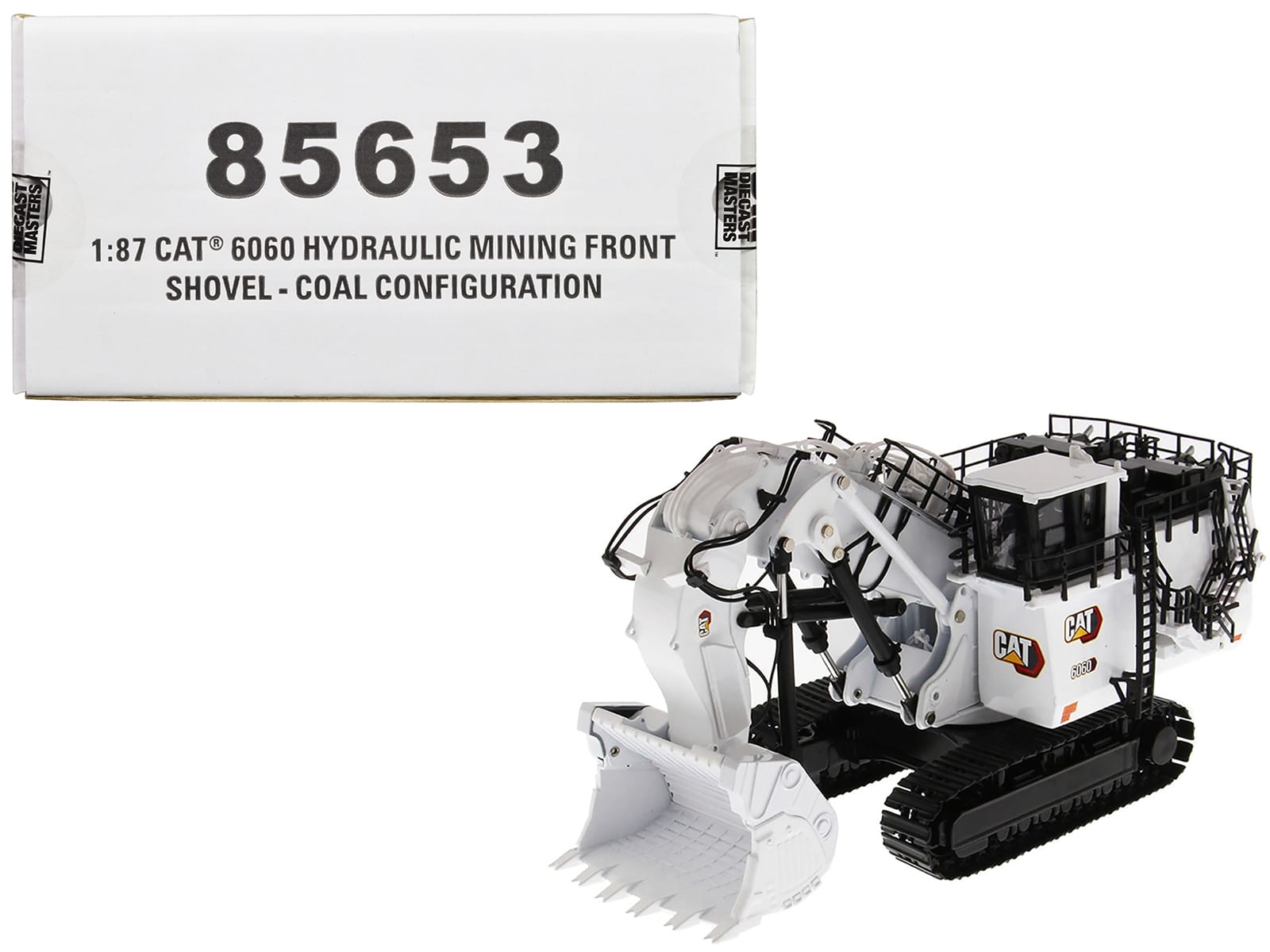 CAT Caterpillar 6060 Hydraulic Mining Front Shovel Coal Configuration White "High Line Series" 1/87 (HO) Scale Diecast Model by Diecast Masters - Image 5