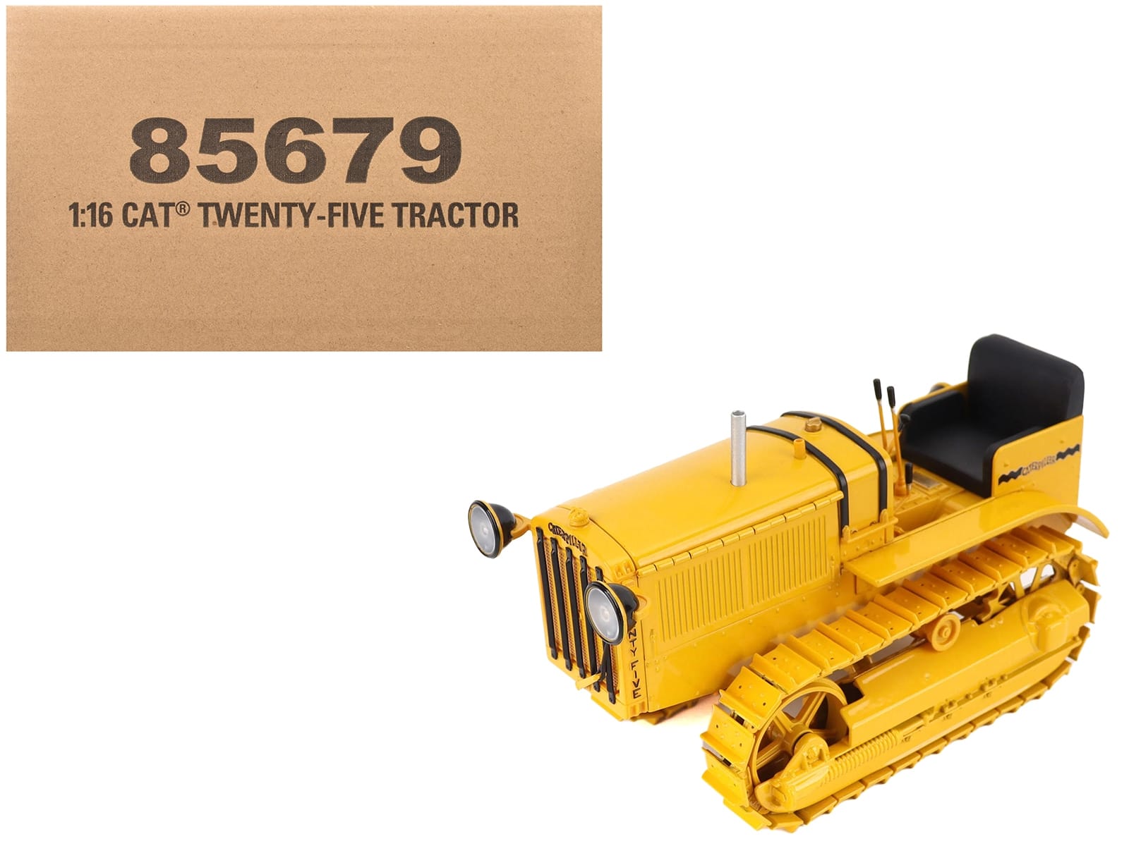 CAT Caterpillar Twenty Five Tractor Yellow "Vintage" Series 1/16 Diecast Model by Diecast Masters - Image 5