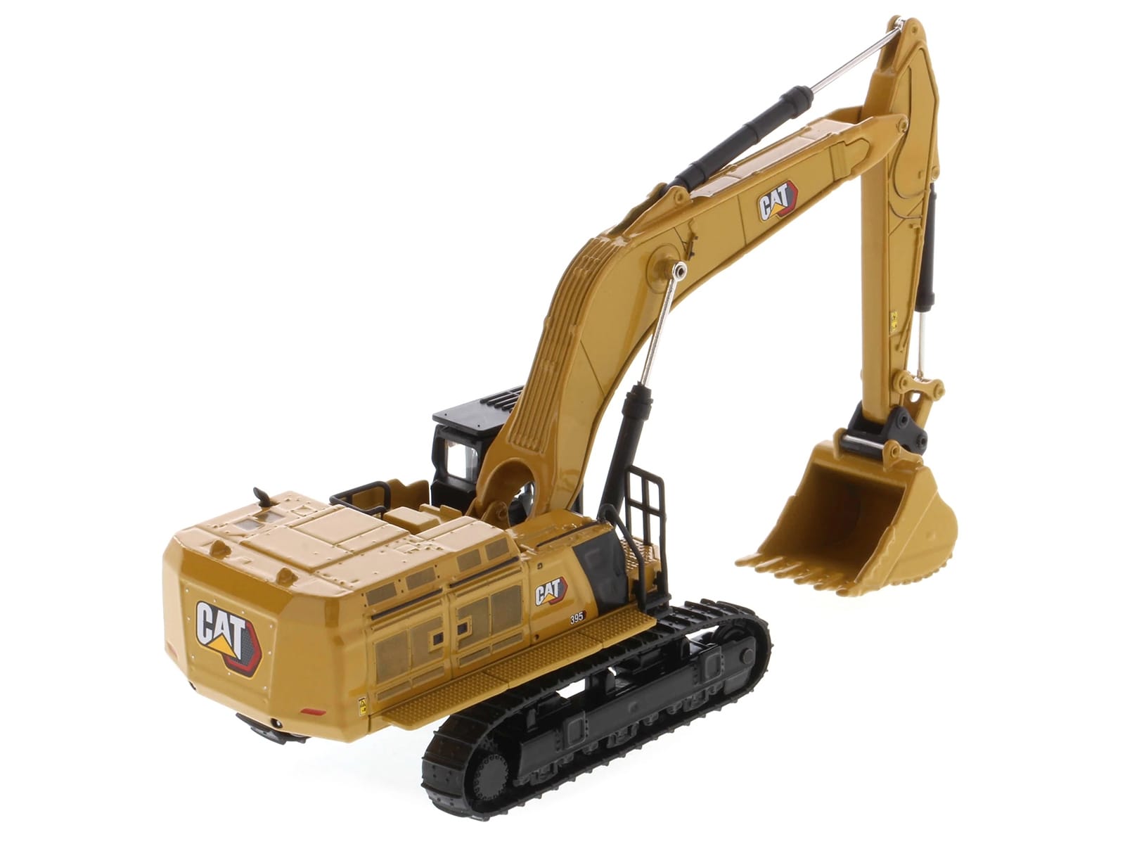 CAT Caterpillar 395 Next-Generation Hydraulic Excavator (General Purpose Version) Yellow with Additional Tools "High Line Series" 1/87 (HO) Diecast Model by Diecast Masters - Image 3