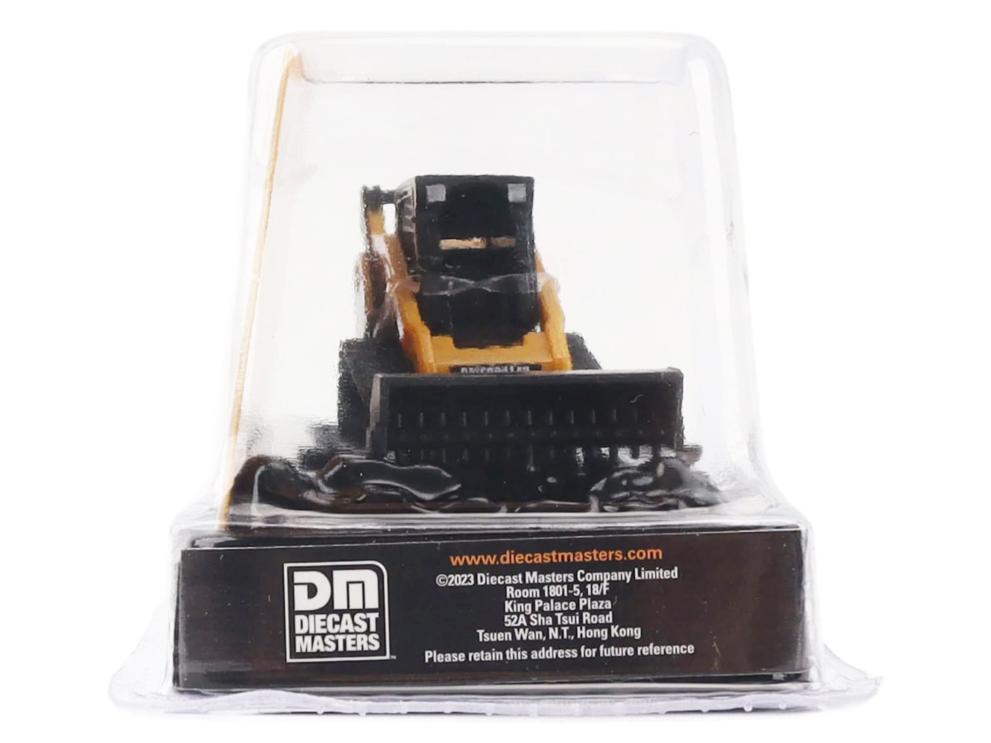 CAT Caterpillar 272C Compact Track Loader with Broom Yellow "Micro-Constructor" Series Diecast Model by Diecast Masters - Image 3