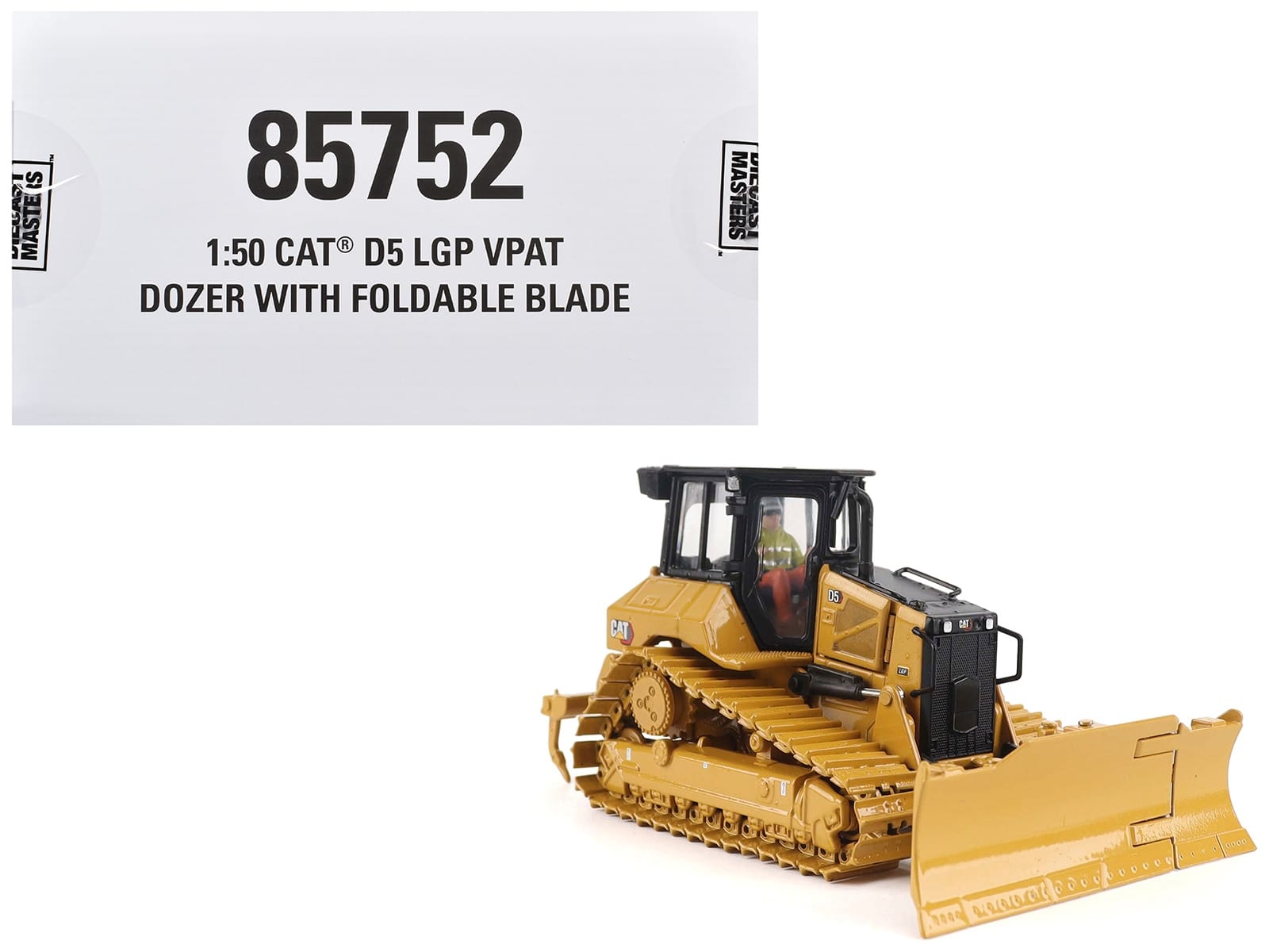 CAT Caterpillar D5 LGP Track-Type Dozer Yellow "High Line" Series 1/50 Diecast Model by Diecast Masters