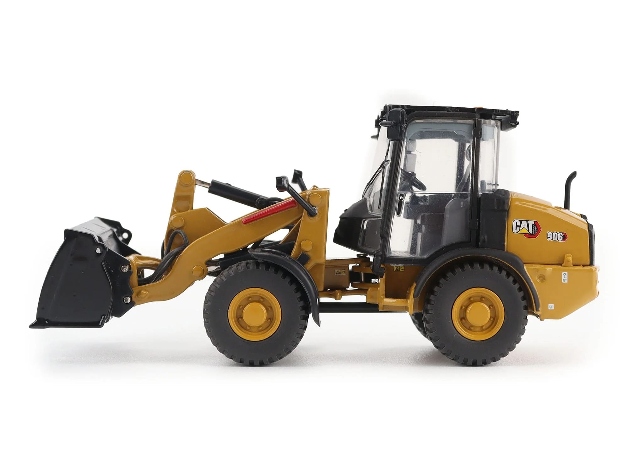 CAT Caterpillar 906 Compact Wheel Loader Yellow with Operator "High Line Series" 1/50 Diecast Model by Diecast Masters - Image 2