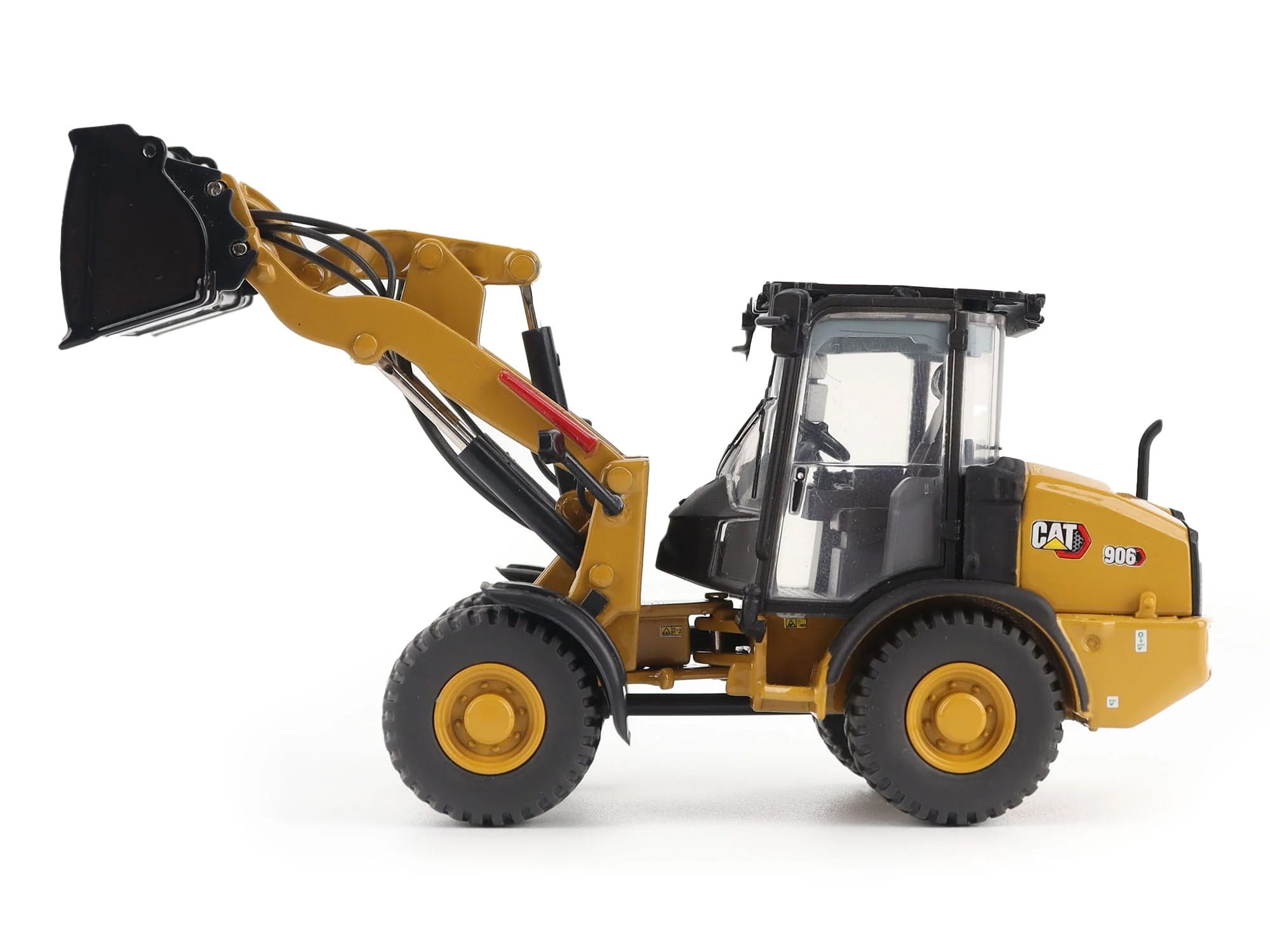 CAT Caterpillar 906 Compact Wheel Loader Yellow with Operator "High Line Series" 1/50 Diecast Model by Diecast Masters - Image 4