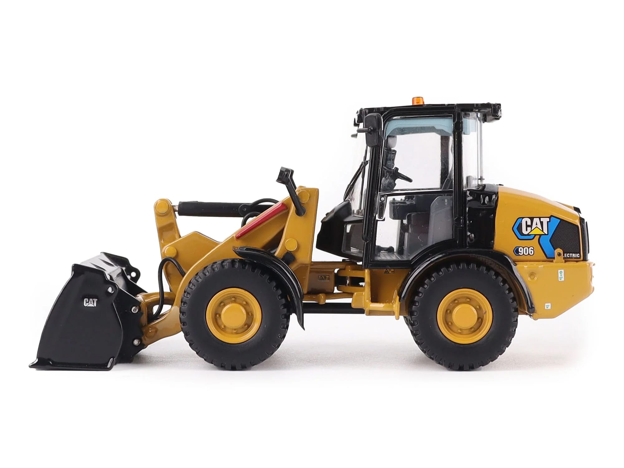 CAT Caterpillar 906 Electric Compact Wheel Loader Yellow with Operator "High Line Series" 1/50 Diecast Model by Diecast Masters - Image 2