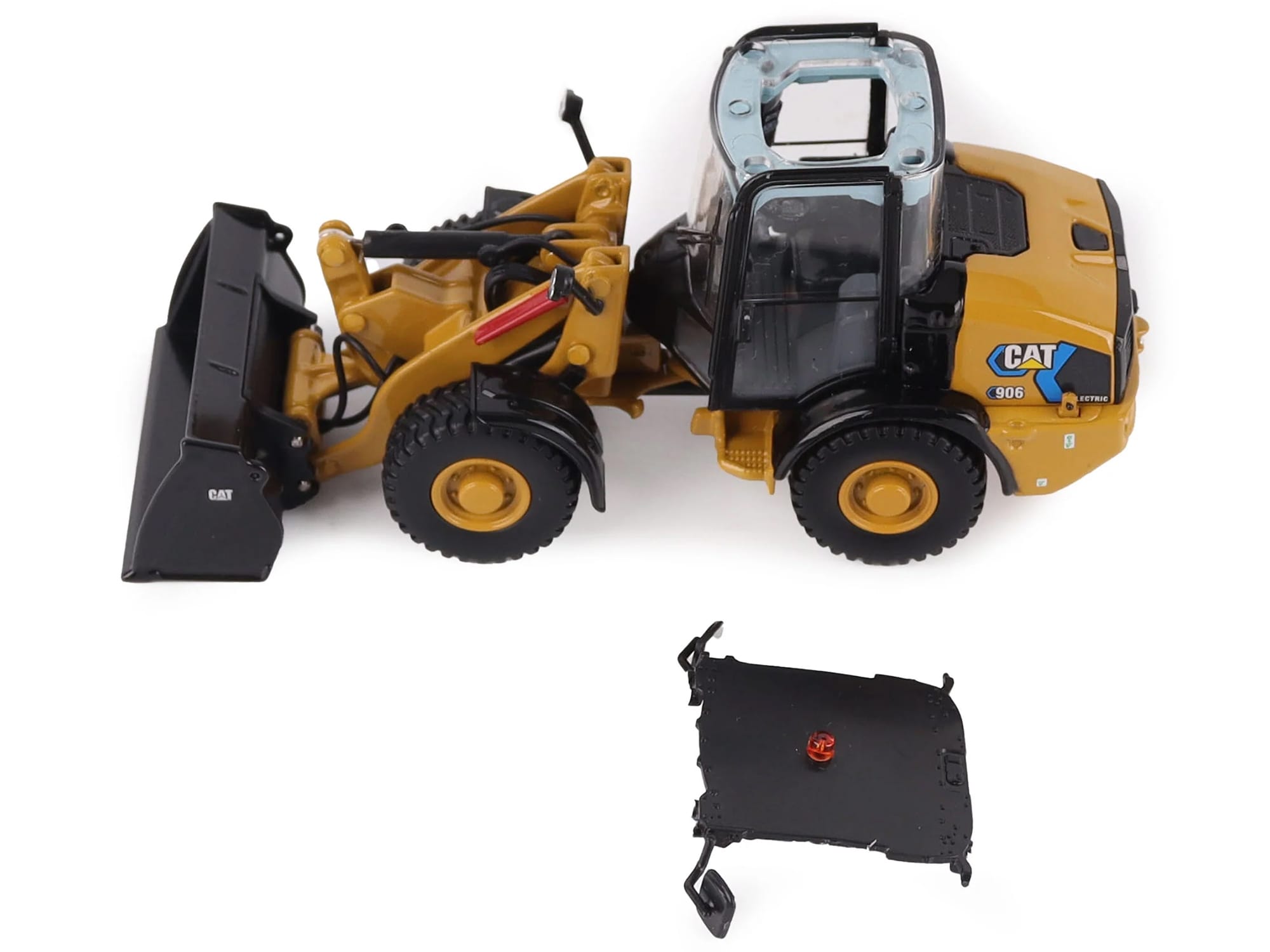 CAT Caterpillar 906 Electric Compact Wheel Loader Yellow with Operator "High Line Series" 1/50 Diecast Model by Diecast Masters - Image 3