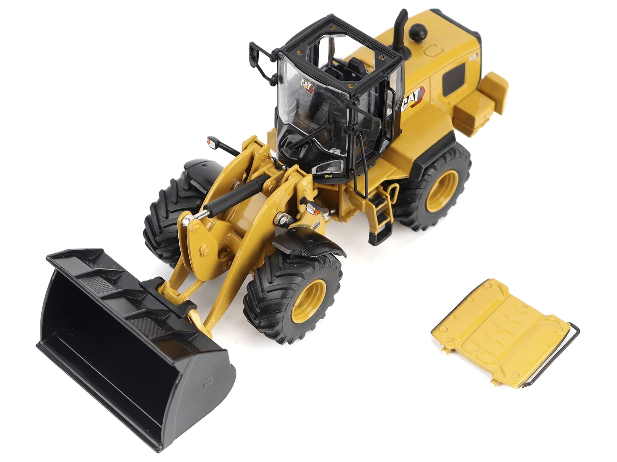 CAT Caterpillar 938 Wheel Loader with Operator Yellow "High Line" Series 1/50 Diecast Model by Diecast Masters - Image 3
