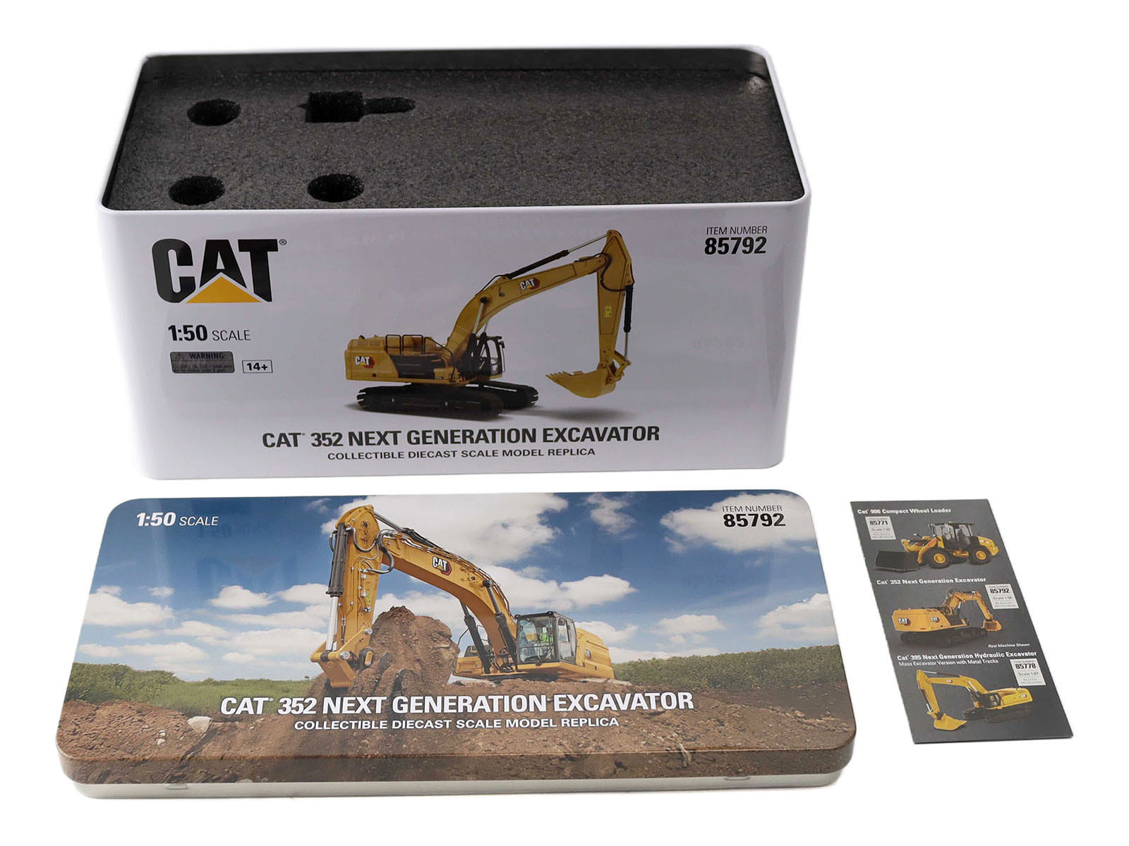 CAT Caterpillar 352 Next Generation Excavator Yellow "High Line" Series 1/50 Diecast Model by Diecast Masters - Image 5