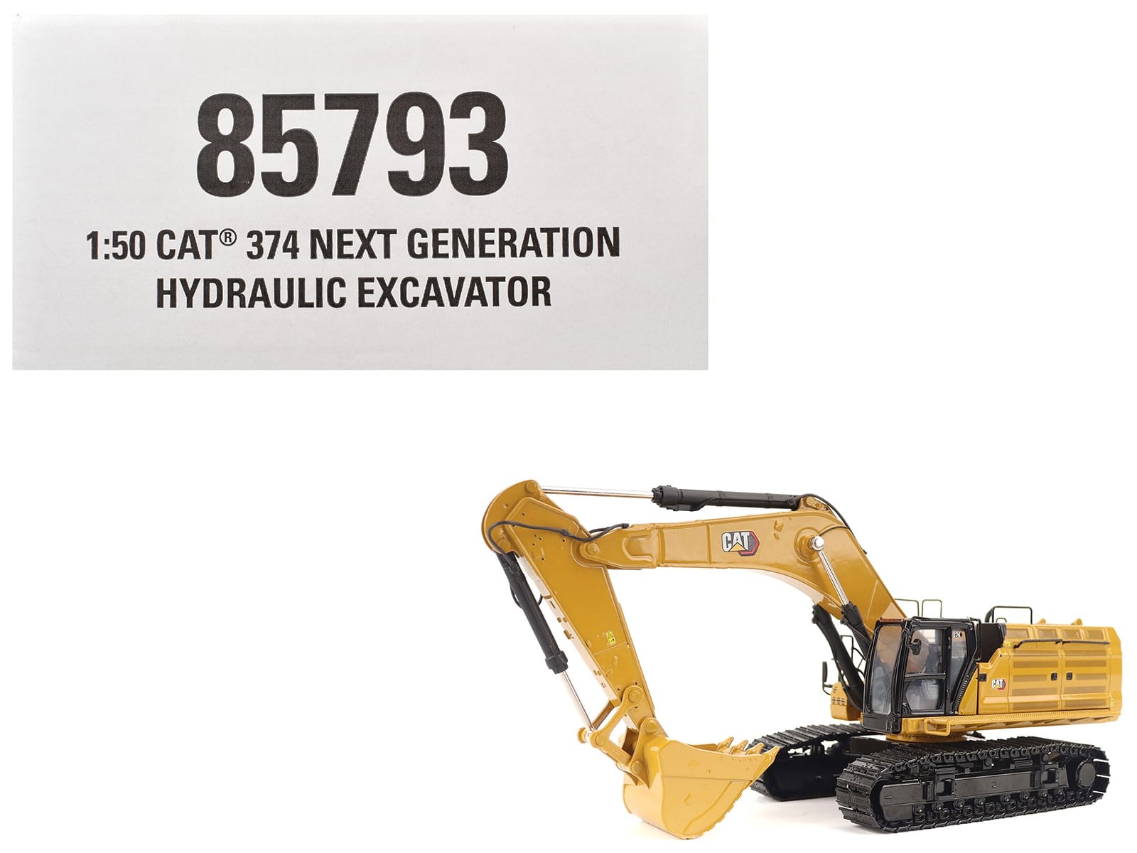 CAT Caterpillar 374 Hydraulic Excavator Yellow "High Line" Series 1/50 Diecast Model by Diecast Masters