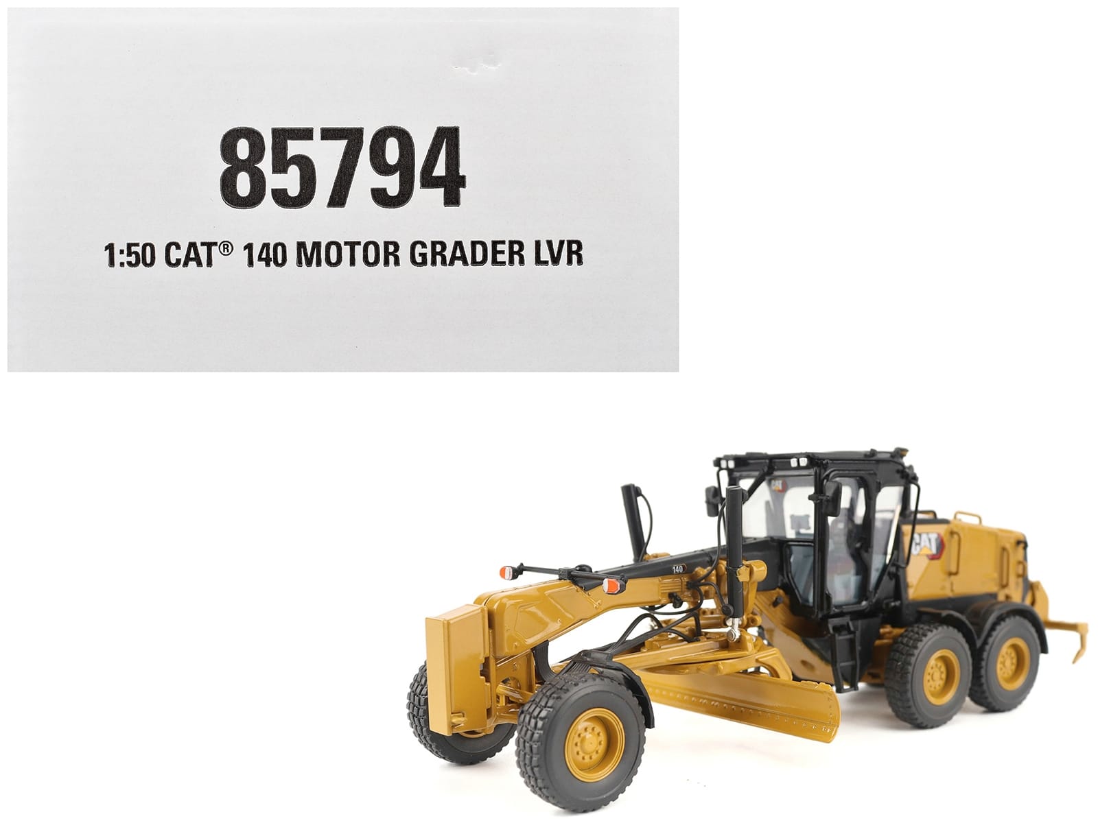CAT Caterpillar 140 LVR Motor Grader Yellow with Black Top "High Line" Series 1/50 Diecast Model by Diecast Masters