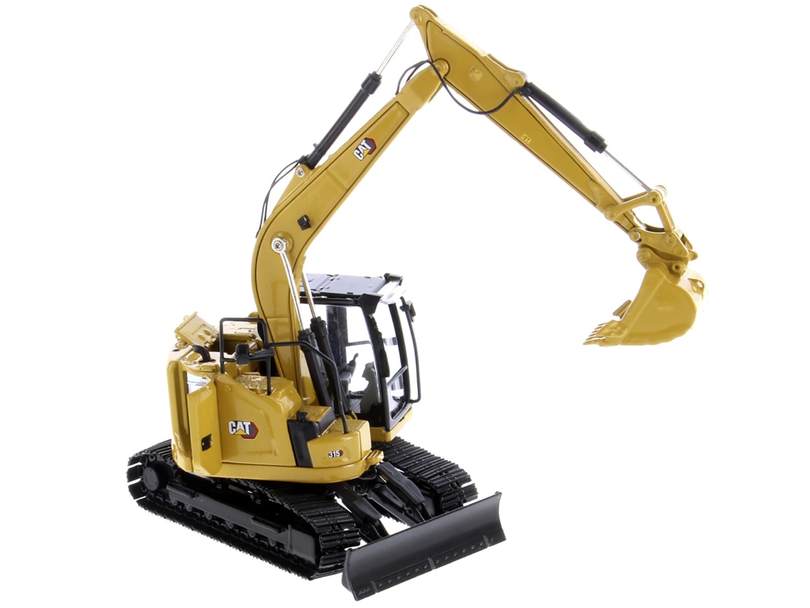 CAT Caterpillar 315 Track Type Hydraulic Excavator Yellow with Operator "High Line" Series 1/50 Diecast Model by Diecast Masters - Image 2