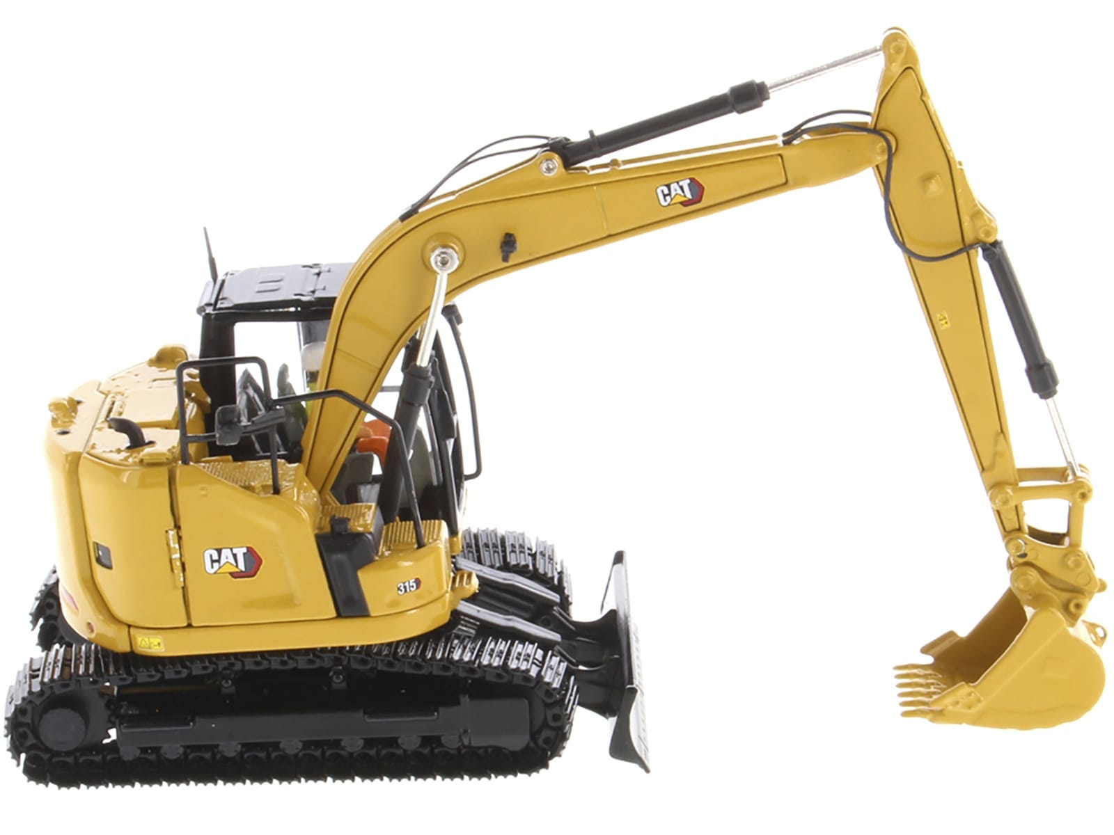 CAT Caterpillar 315 Track Type Hydraulic Excavator Yellow with Operator "High Line" Series 1/50 Diecast Model by Diecast Masters - Image 4