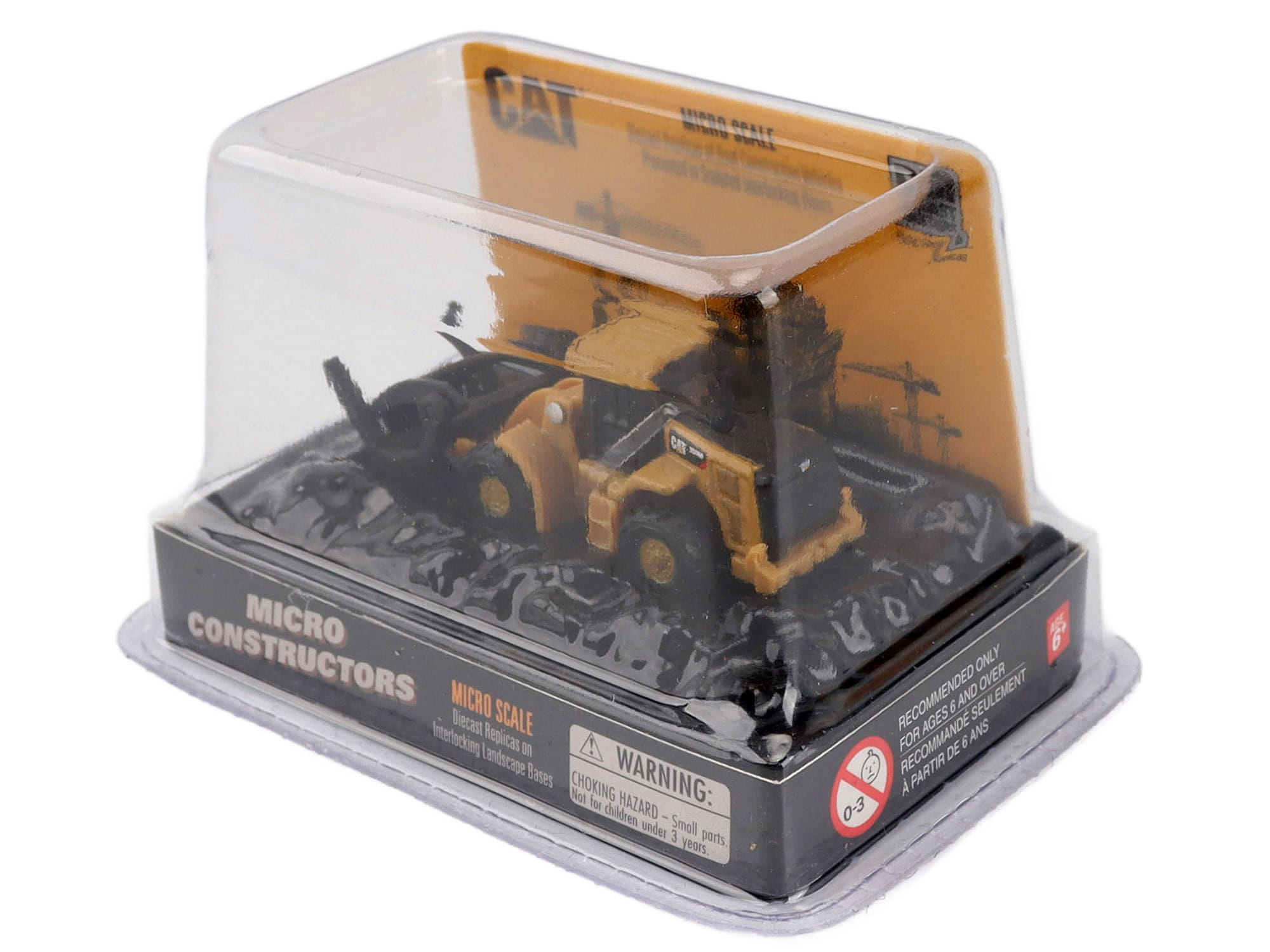 CAT Caterpillar 950M Wheel Loader (Log Fork Version) Yellow "Micro-Constructor" Series Diecast Model by Diecast Masters - Image 3