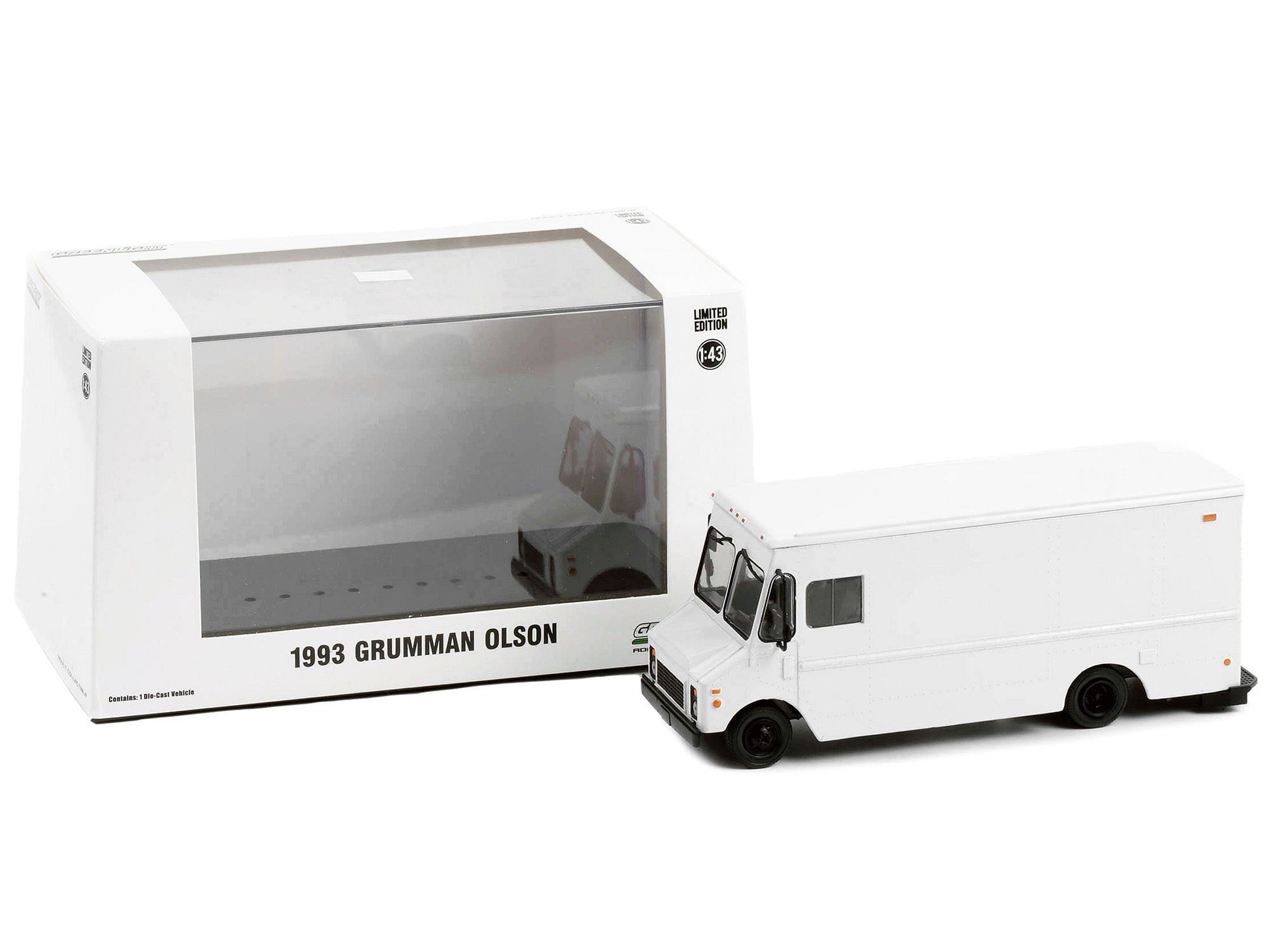 1993 Grumman Olson Van White 1/43 Diecast Model Car by Greenlight