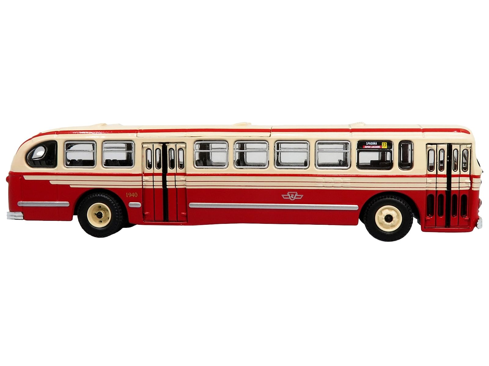 1952 CCF-Brill CD-44 Transit Bus TTC (Toronto Transit Commission) “Spadina 77 Dupont-Lakeshore” “Vintage Bus & Motorcoach Collection” 1/87 (HO) Diecast Model by Iconic Replicas