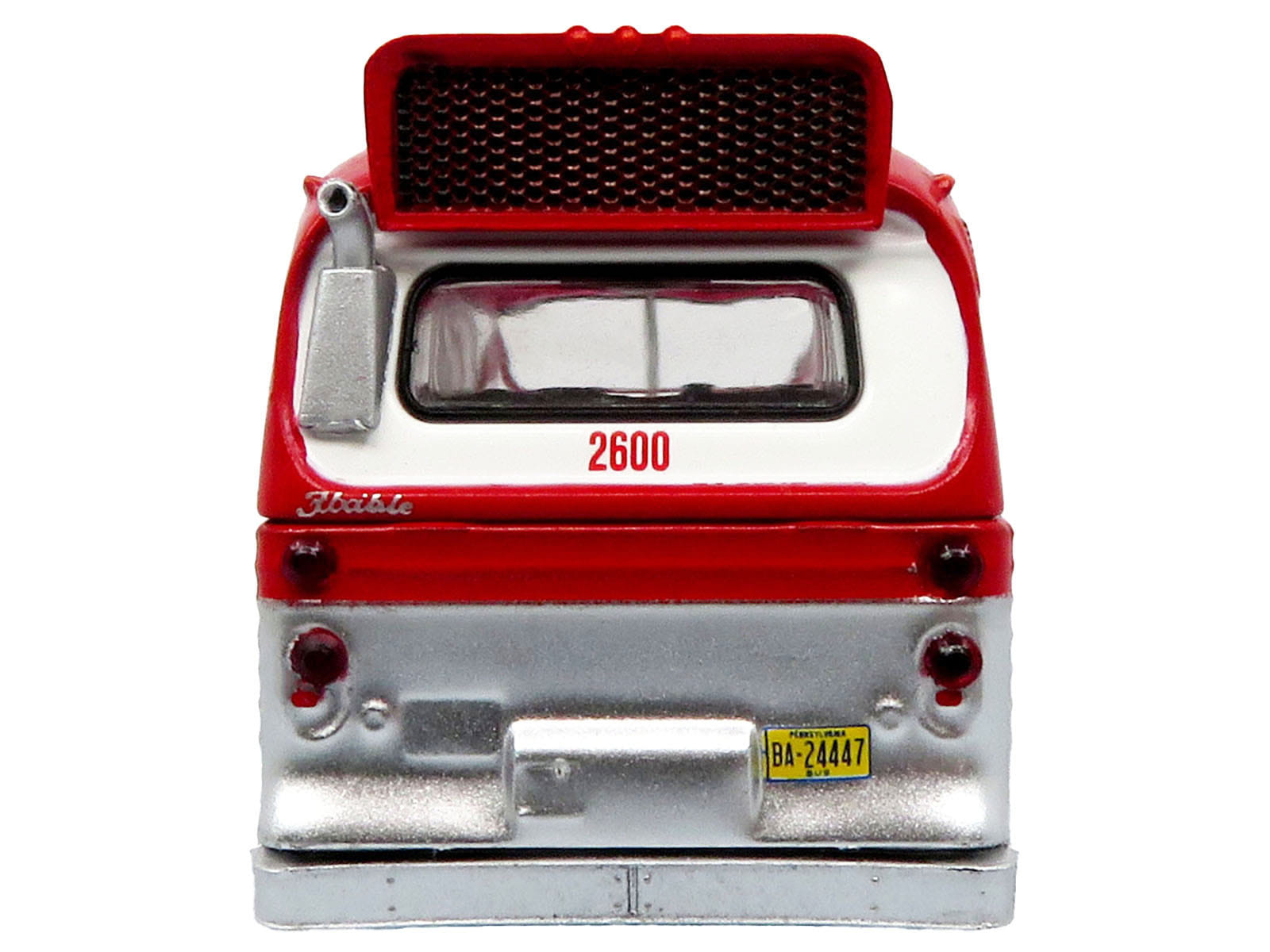 Flxible 53102 New Look Transit Bus "Pittsburgh Area Transit" Red and White "Vintage Bus & Motorcoach Collection" Limited Edition 1/87 (HO) Diecast Model by Iconic Replicas - Image 3