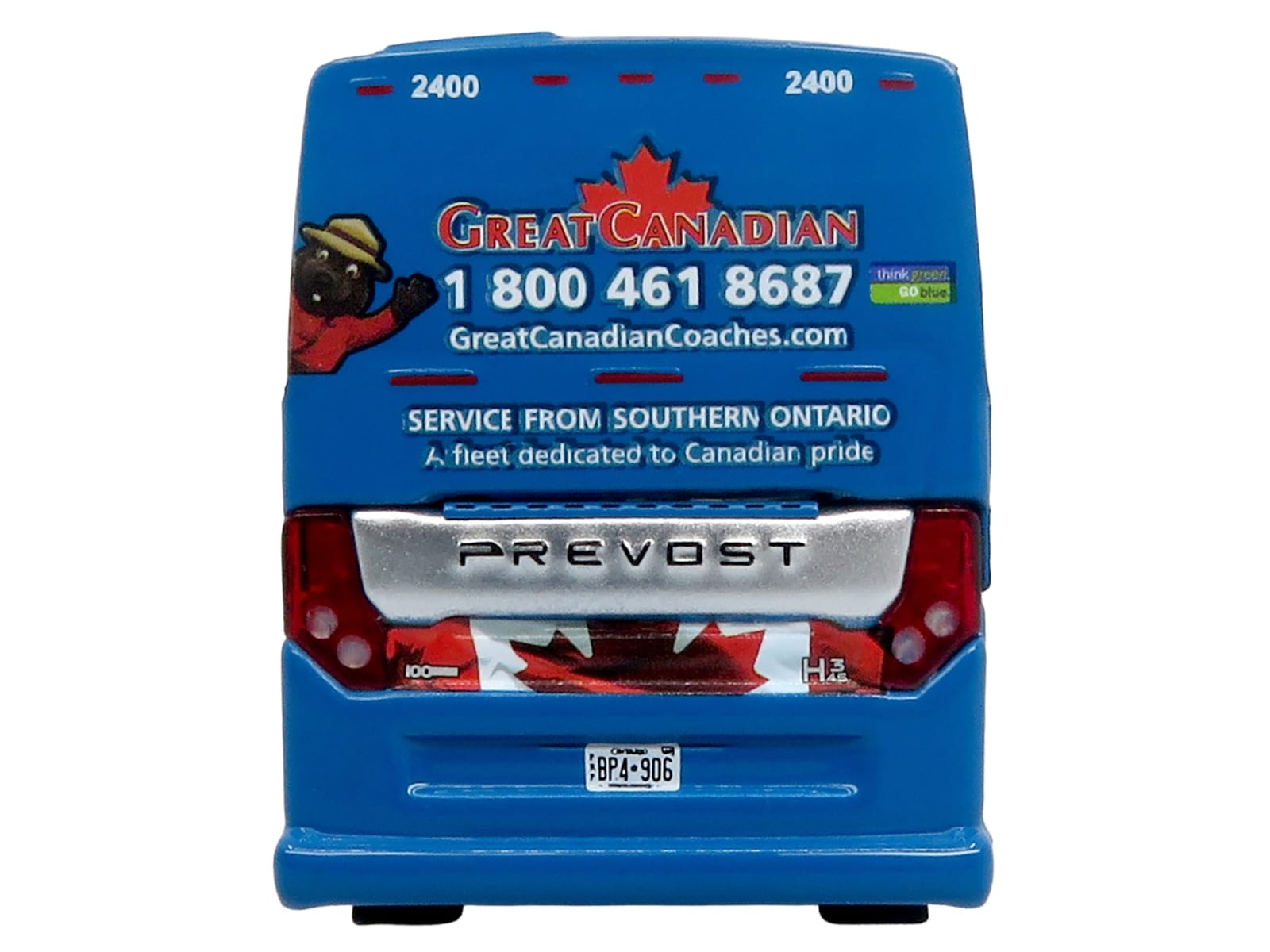 Prevost H3-45 Coach Bus "Great Canadian Coaches" Blue with Graphics Limited Edition 1/87 (HO) Diecast Model by Iconic Replicas - Image 5