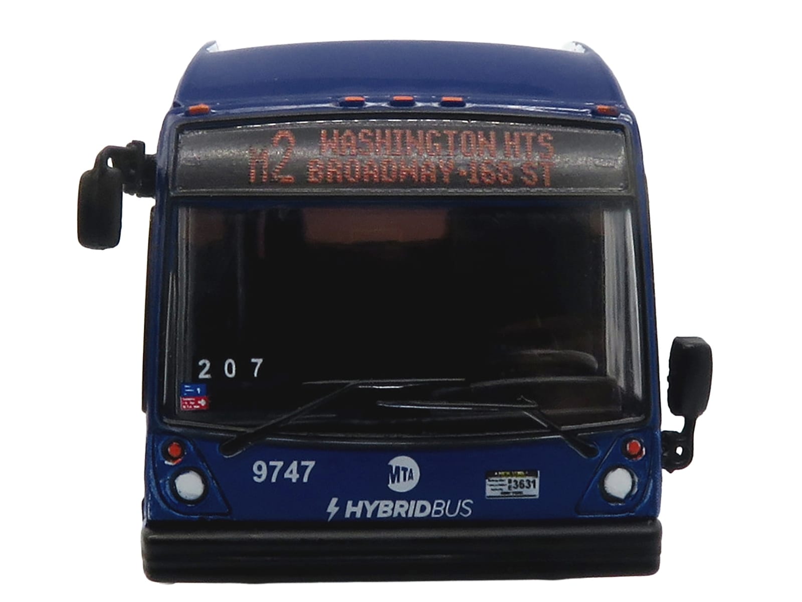 Nova Bus LFSH HEV Hybrid Transit Bus "MTA New York City" Blue with Yellow Graphics Limited Edition to 504 pieces Worldwide 1/87 (HO) Diecast Model by Iconic Replicas - Image 4