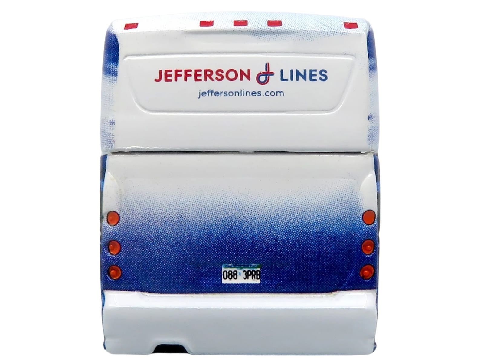 MCI D4520 Commuter Coach Bus "Jefferson Lines" White with Blue Graphics "The Bus & Motorcoach Collection" Limited Edition to 504 pieces Worldwide 1/87 (HO) Scale Diecast Model by Iconic Replicas - Image 5