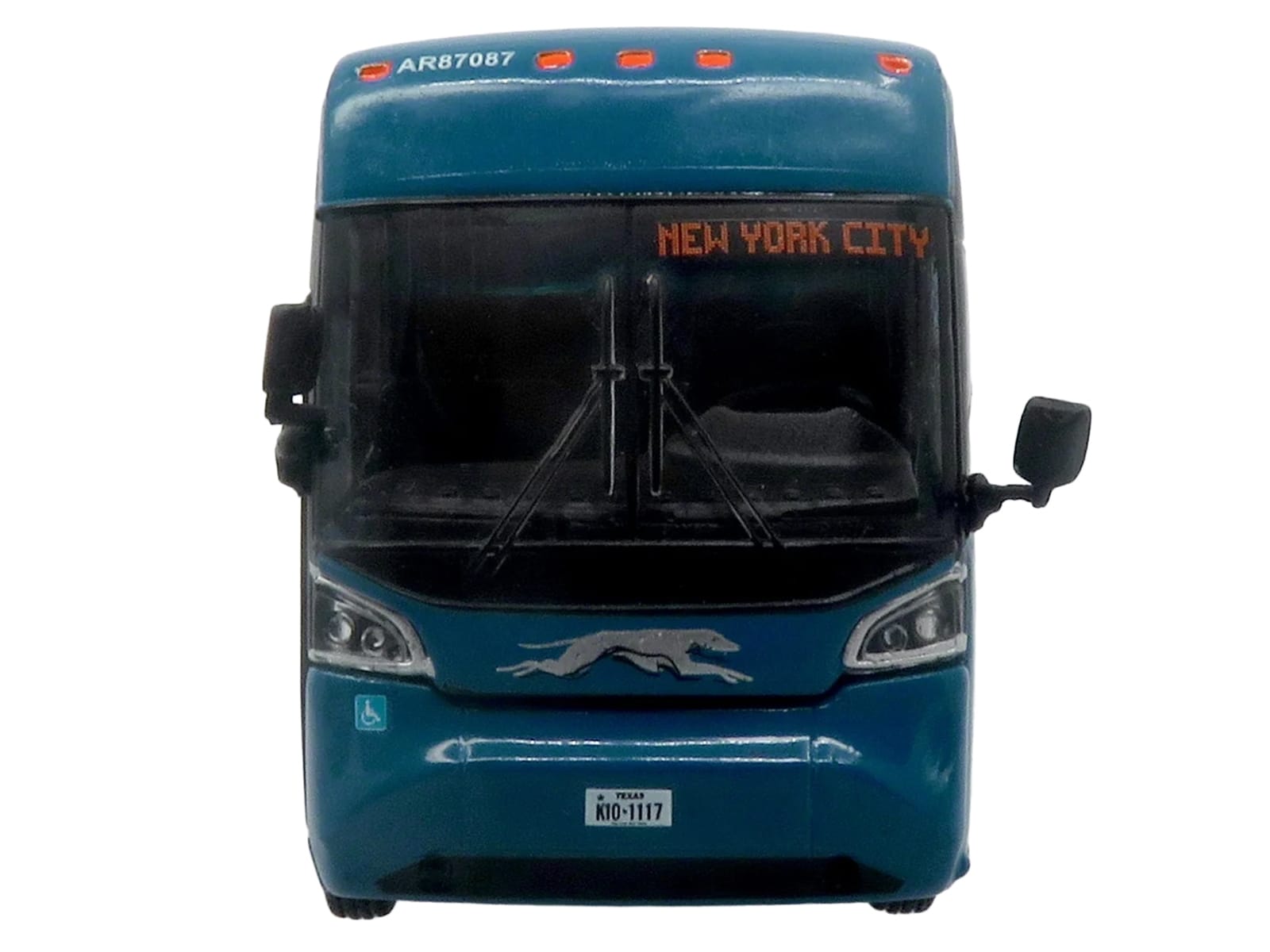 MCI D4520 Commuter Coach Bus "Greyhound Lines" Blue with Light Blue Stripes "The Bus & Motorcoach Collection" Limited Edition to 504 pieces Worldwide 1/87 (HO) Scale Diecast Model by Iconic Replicas - Image 4