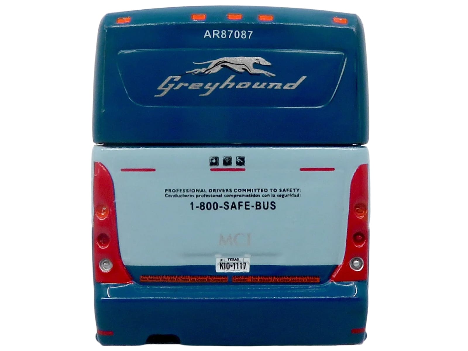 MCI D4520 Commuter Coach Bus "Greyhound Lines" Blue with Light Blue Stripes "The Bus & Motorcoach Collection" Limited Edition to 504 pieces Worldwide 1/87 (HO) Scale Diecast Model by Iconic Replicas - Image 5