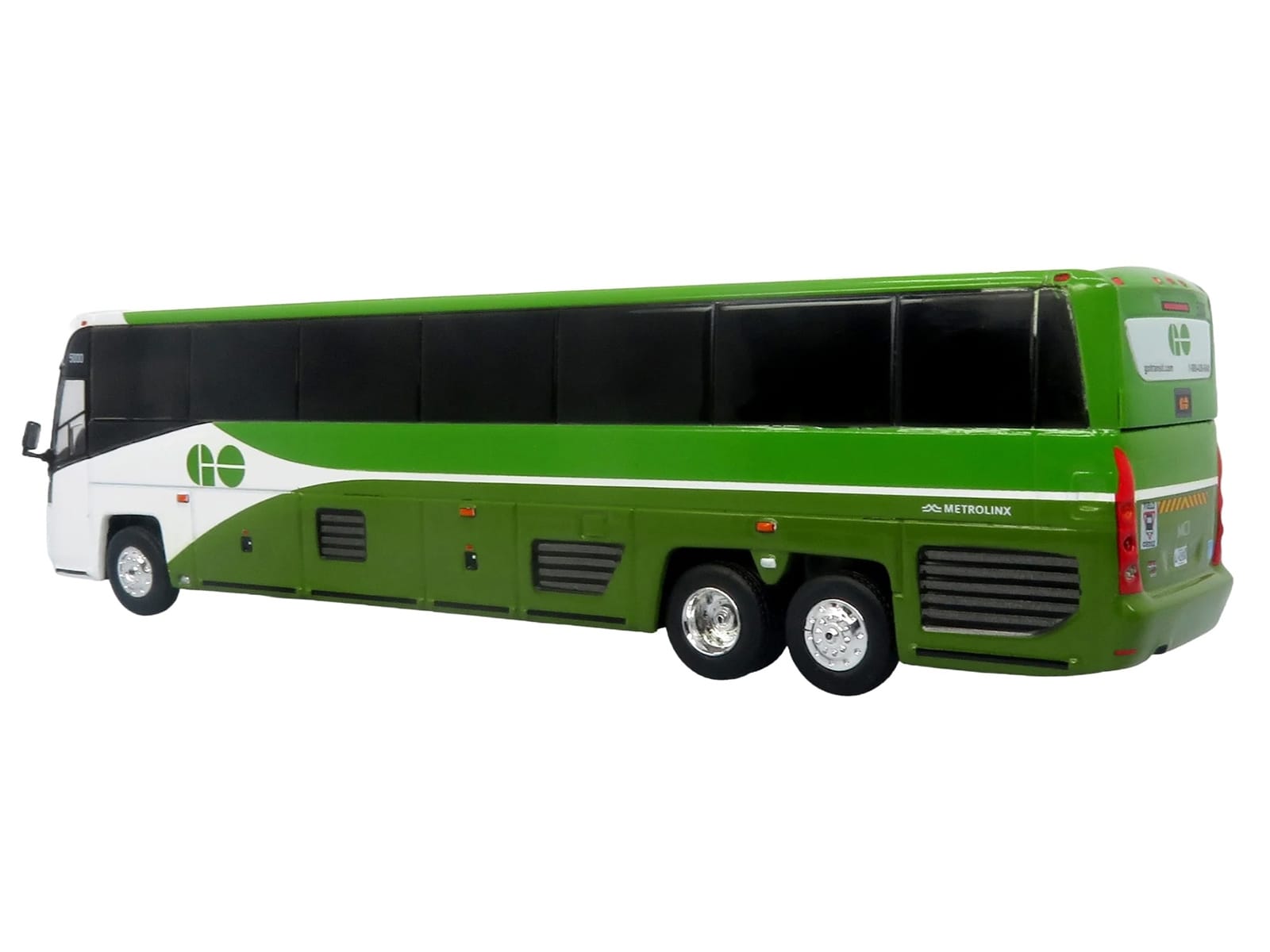 MCI D4520 Commuter Coach Bus "GO Transit" Green and White "The Bus & Motorcoach Collection" Limited Edition to 504 pieces Worldwide 1/87 (HO) Scale Diecast Model by Iconic Replicas - Image 3