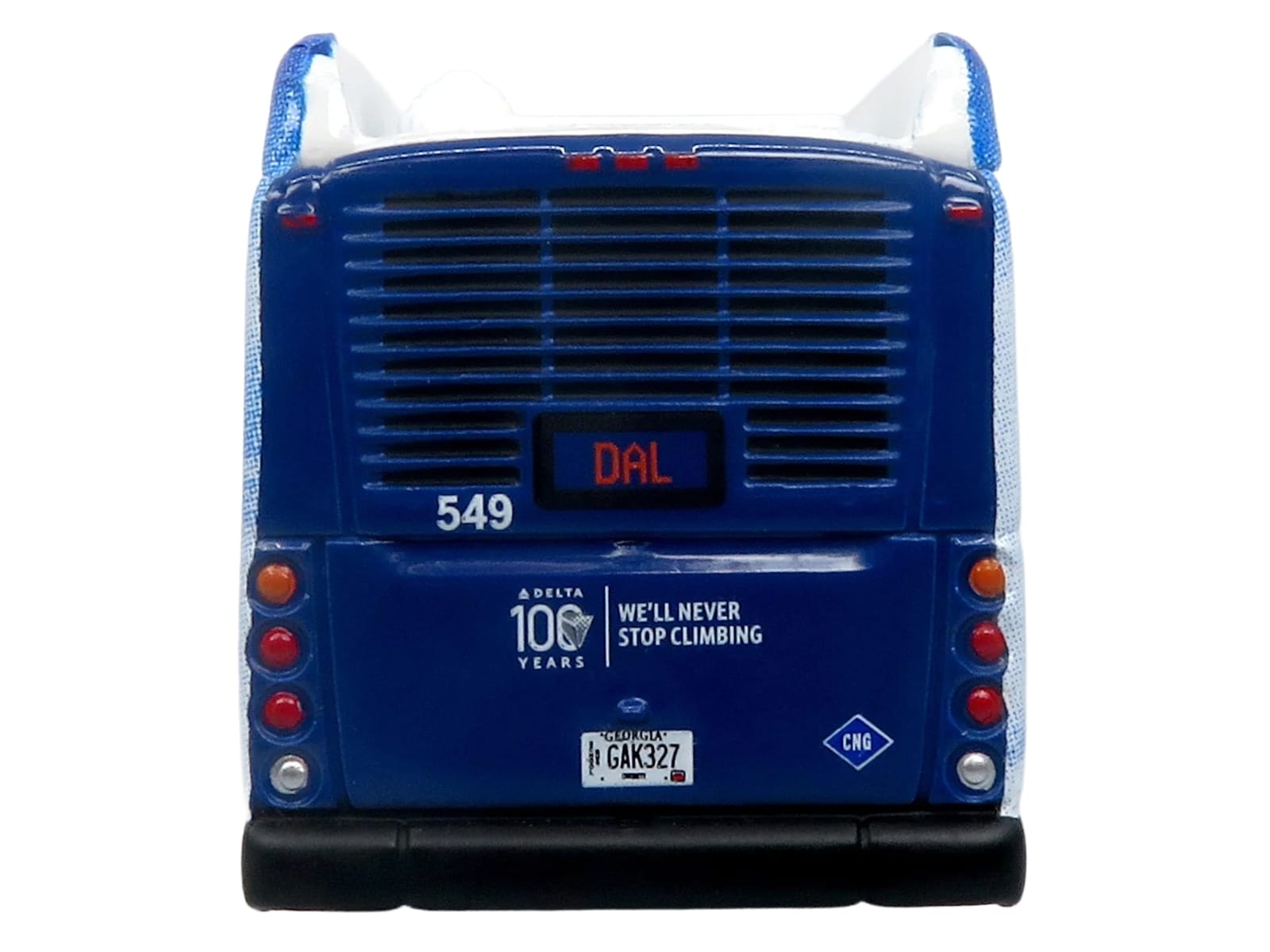 New Flyer Xcelsior XN40 Transit Bus "Delta Air Lines 100th Anniversary" Blue and White with Graphics "The Bus & Motorcoach Collection" Limited Edition 1/87 (HO) Scale Diecast Model by Iconic Replicas - Image 5