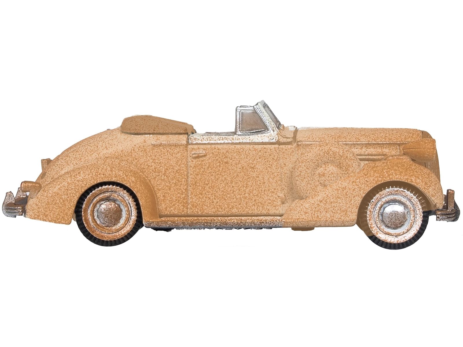 1936 Buick Special Convertible Coupe Beige (Rusted) “Junkyard Project” 1/87 (HO) Scale Diecast Model Car by Oxford Diecast