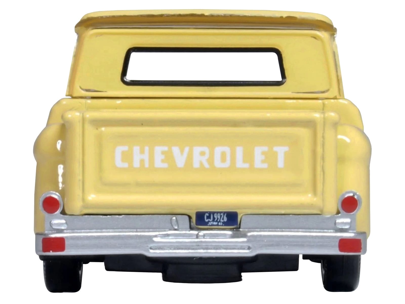 1965 Chevrolet C10 Stepside Pickup Truck Yellow 1/87 (HO) Scale Diecast Model Car by Oxford Diecast - Image 2