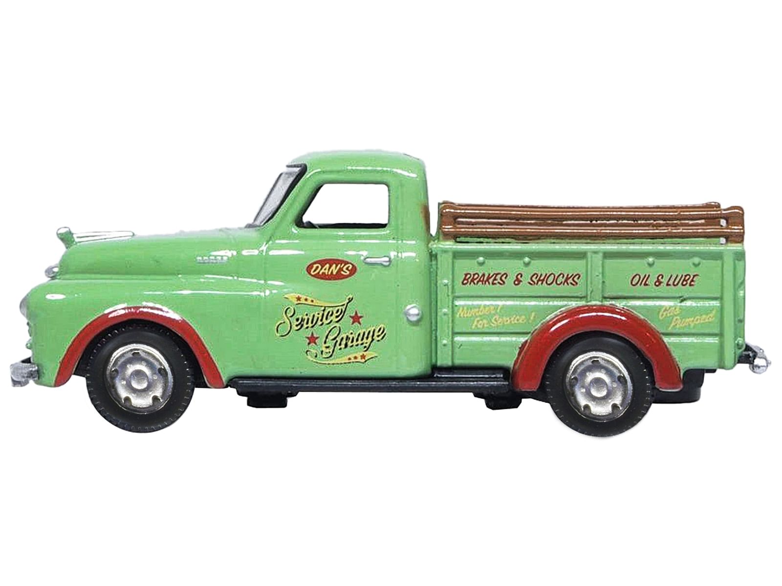 1948 Dodge B-1B Pickup Truck Green “Dan’s Service Garage” 1/87 (HO) Scale Diecast Model Car by Oxford Diecast