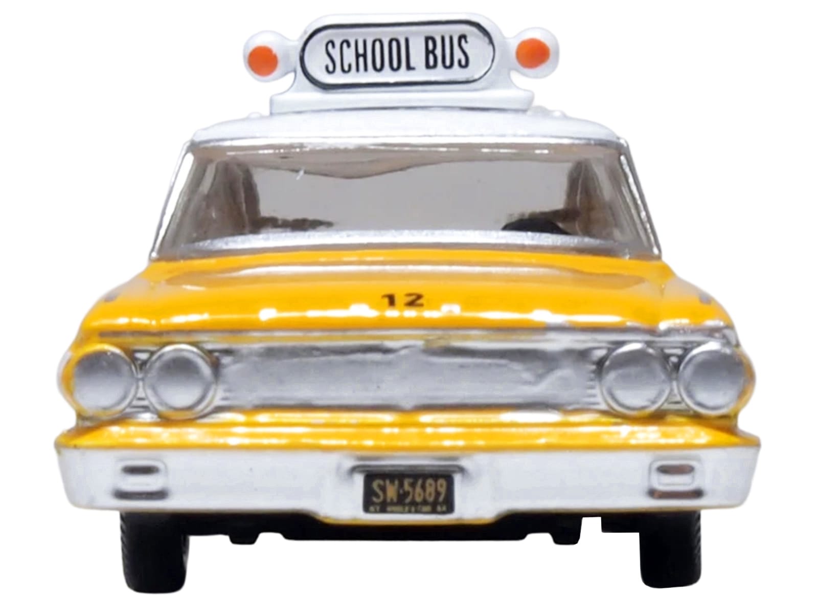 1964 Ford Country Station Wagon "Central School Bus" Yellow with White Top 1/87 (HO) Scale Diecast Model Car by Oxford Diecast - Image 5