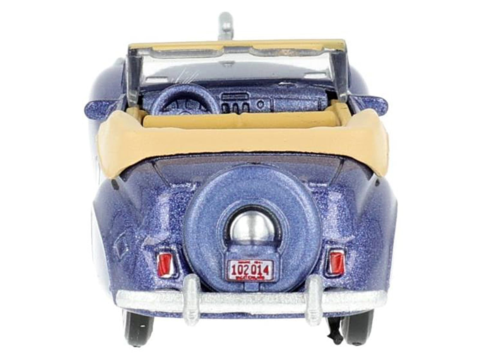1941 Lincoln Continental Convertible Darian Blue Metallic with Tan Interior 1/87 (HO) Scale Diecast Model Car by Oxford Diecast - Image 3