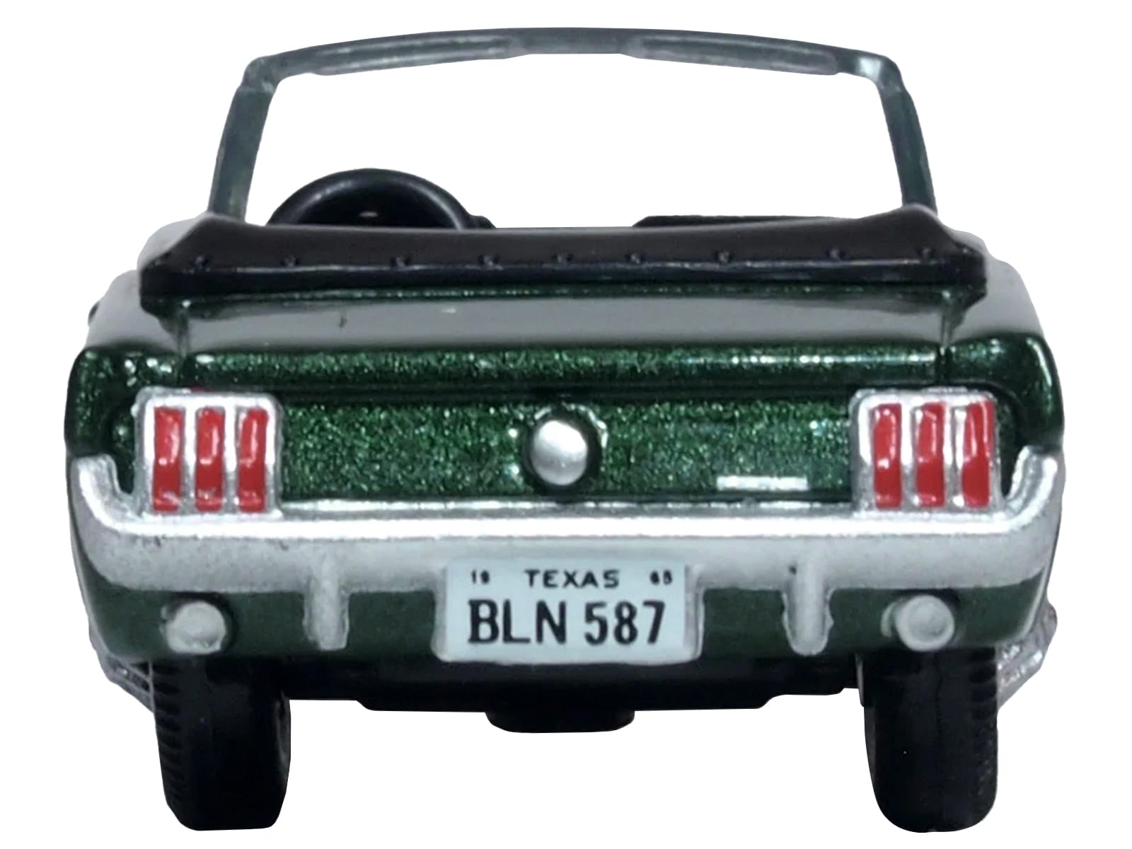 1965 Ford Mustang Convertible Ivy Green Metallic 1/87 (HO) Scale Diecast Model Car by Oxford Diecast - Image 2