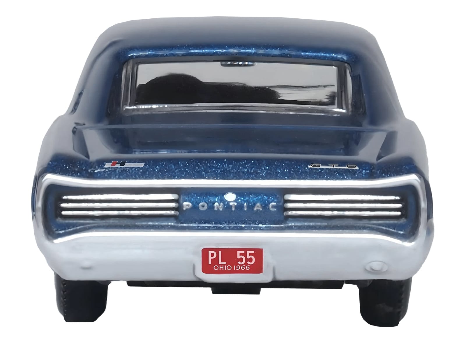 1966 Pontiac GTO Fontaine Blue Metallic 1/87 (HO) Scale Diecast Model Car by Oxford Diecast - Image 4