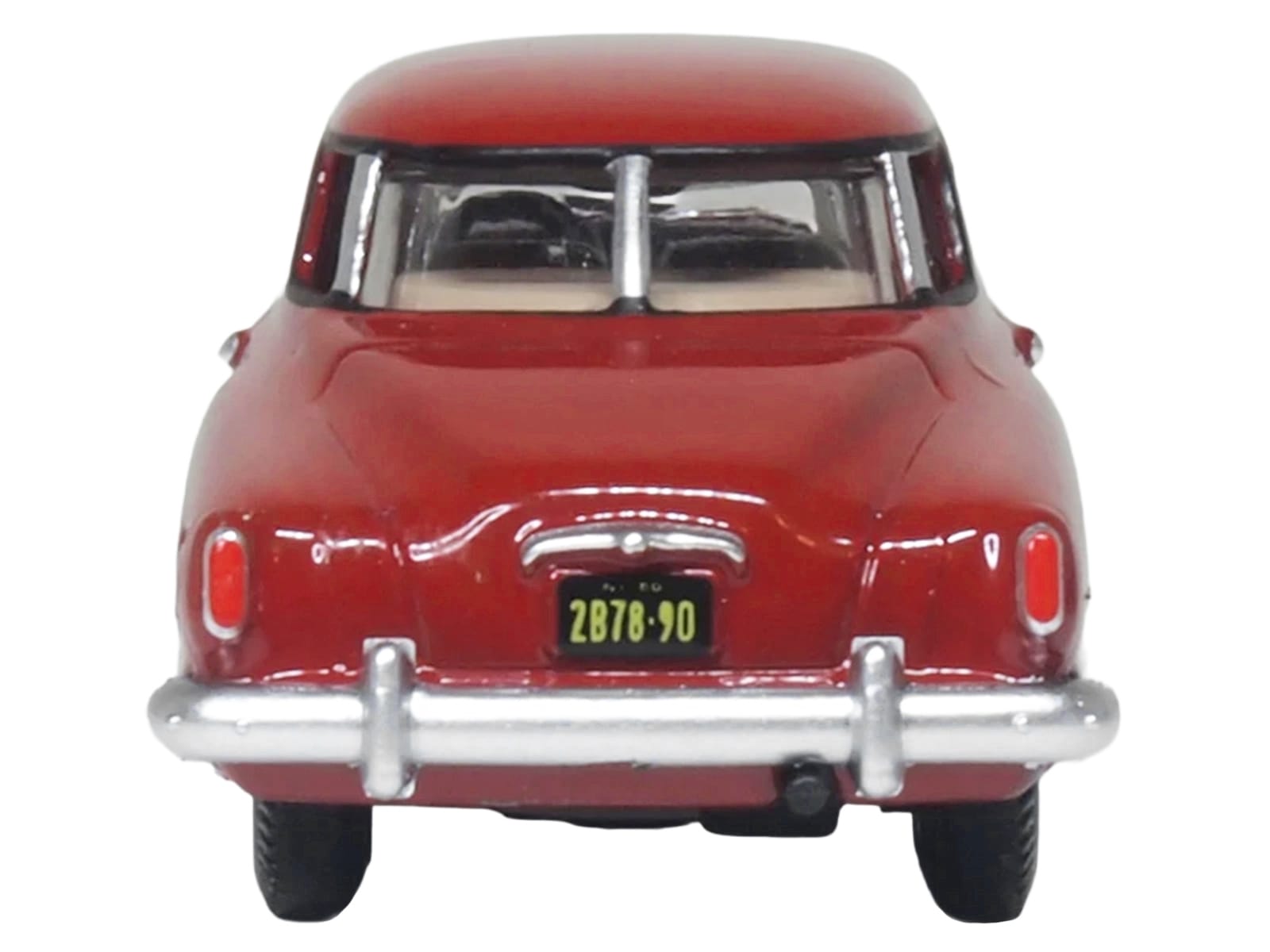 1950 Studebaker Champion Starlight Coupe Commanche Red 1/87 (HO) Scale Diecast Model Car by Oxford Diecast - Image 4