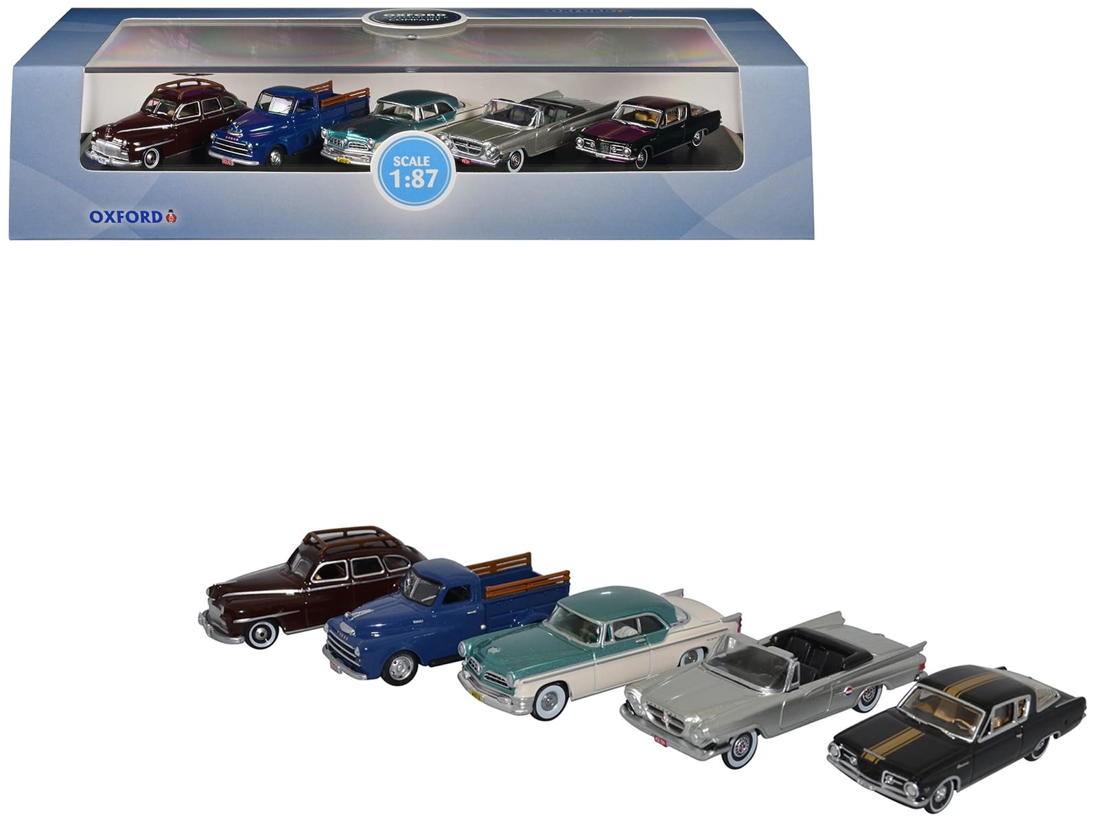 Chrysler Centenary 5 Piece Set 1/87 (HO) Scale Diecast Model Cars by Oxford Diecast - Image 2