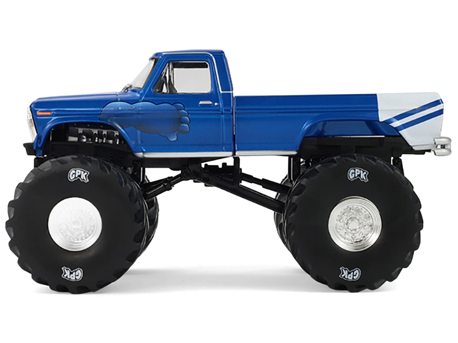 1976 Ford F-250 Monster Truck "Garbage Pail Kids 40th Anniversary - Buck Truck" Blue Metallic with Graphics "Kings of Crunch" Series 1/43 Diecast Model Car by Greenlight - Image 2