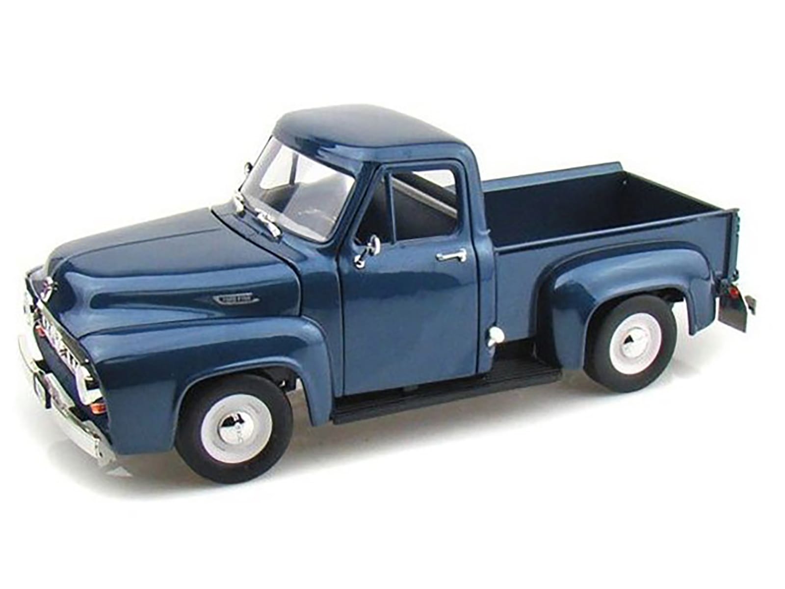 1953 Ford F-100 Pickup Dark Blue 1/18 Diecast Model Car by Road Signature - Image 2