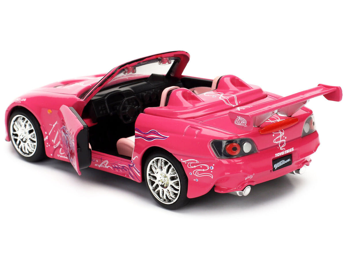 Suki's Honda S2000 Convertible Pink with Graphics "2 Fast 2 Furious" (2003) Movie "Fast & Furious 25th Anniversary" Series 1/32 Diecast Car Model by Jada - Image 3
