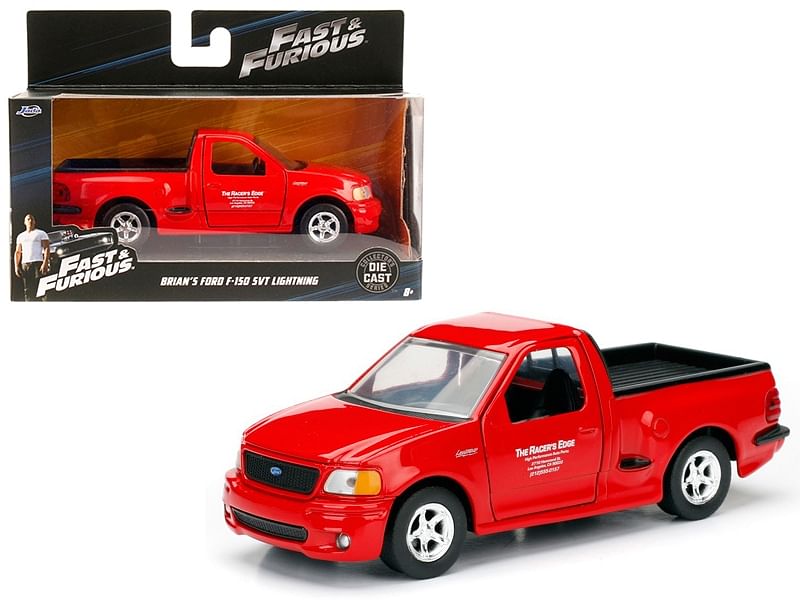 Brian’s 1999 Ford F-150 SVT Lightning Pickup Truck Red “Fast & Furious” Movie 1/32 Diecast Model Car by Jada