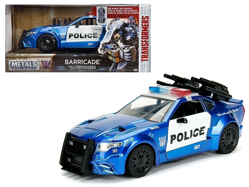 Barricade Custom Police Car From “Transformers” Movie 1/24 Diecast Model Car by Jada Metals