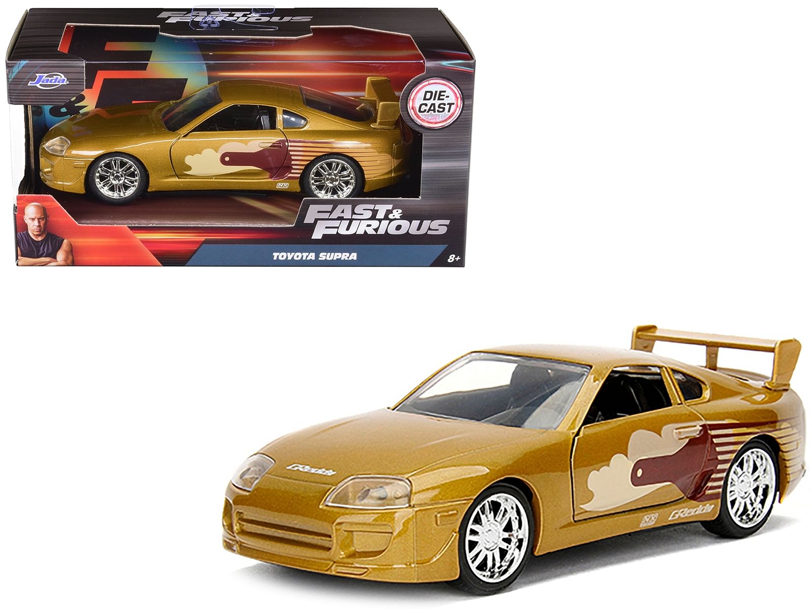 Slap Jack’s Toyota Supra Gold “Fast & Furious” Movie 1/32 Diecast Model Car by Jada