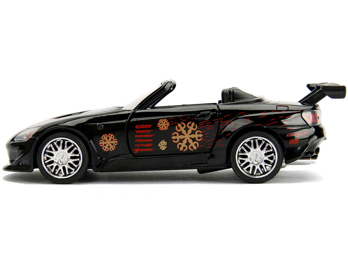 Honda S2000 Convertible Black with Graphics "The Fast and the Furious" (2001) Movie "25 Years of Fast & Furious" Series 1/32 Diecast Model Car by Jada - Image 2