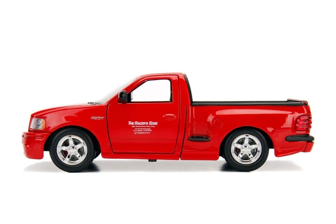 Ford F-150 SVT Lightning Pickup Truck Red "The Fast and the Furious" (2001) Movie "25 Years of Fast & Furious" Series 1/24 Diecast Model Car by Jada - Image 3