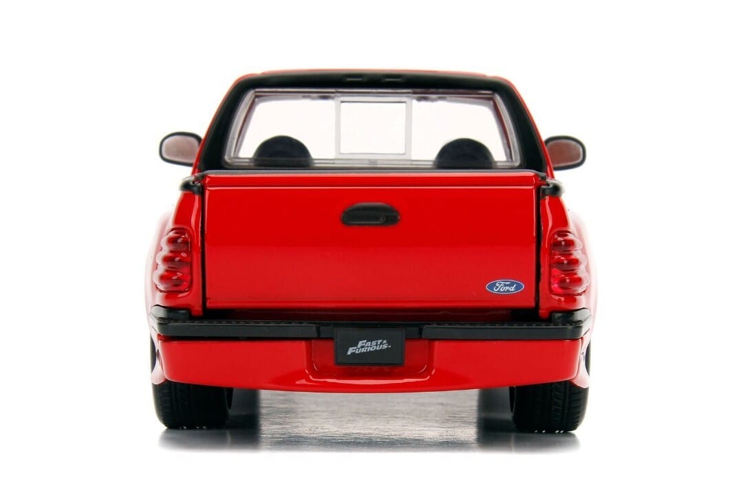 Ford F-150 SVT Lightning Pickup Truck Red "The Fast and the Furious" (2001) Movie "25 Years of Fast & Furious" Series 1/24 Diecast Model Car by Jada - Image 4