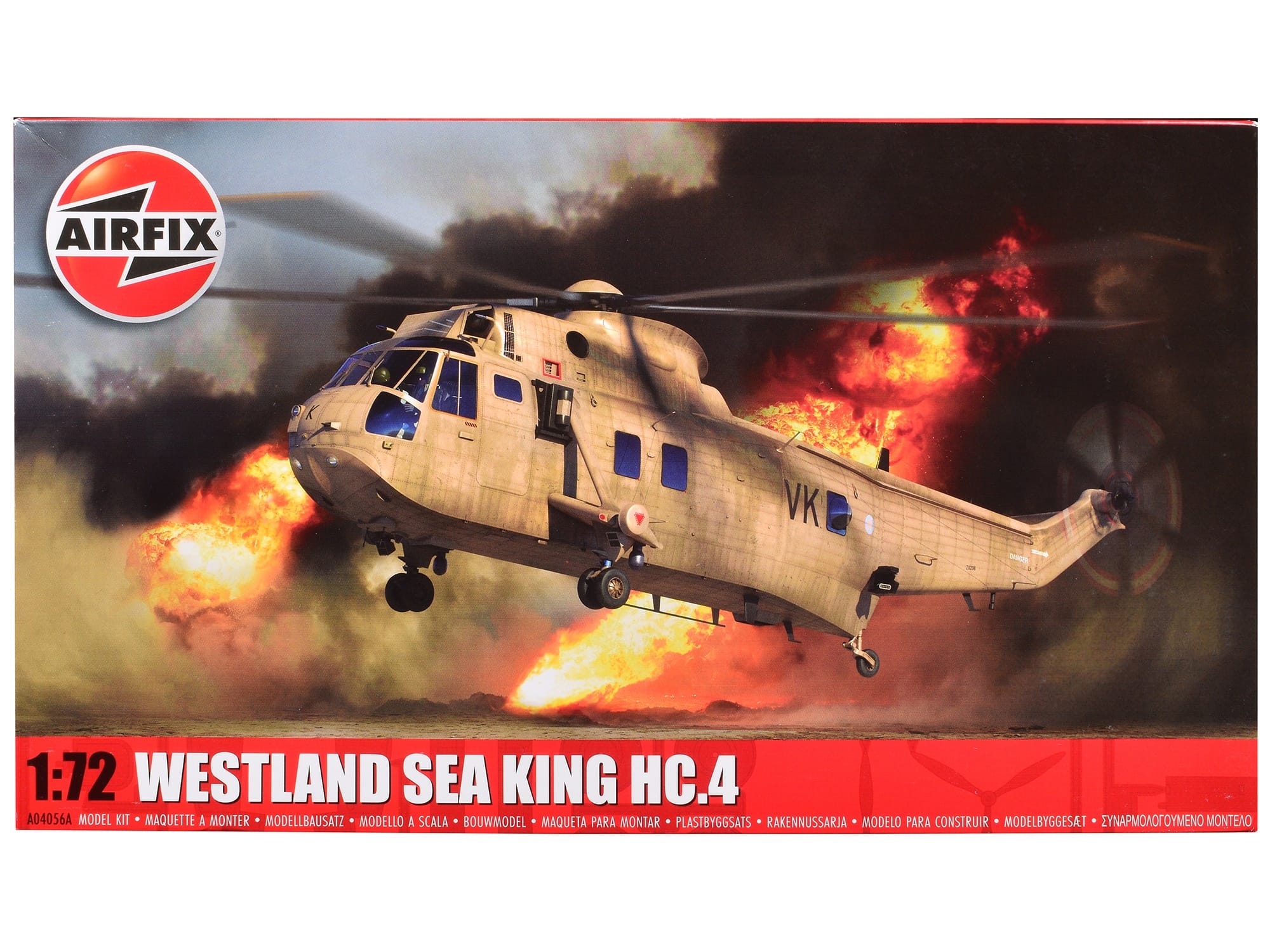 Level 3 Model Kit Westland Sea King HC.4 Helicopter with 2 Scheme Options 1/72 Plastic Model Kit by Airfix - Image 3