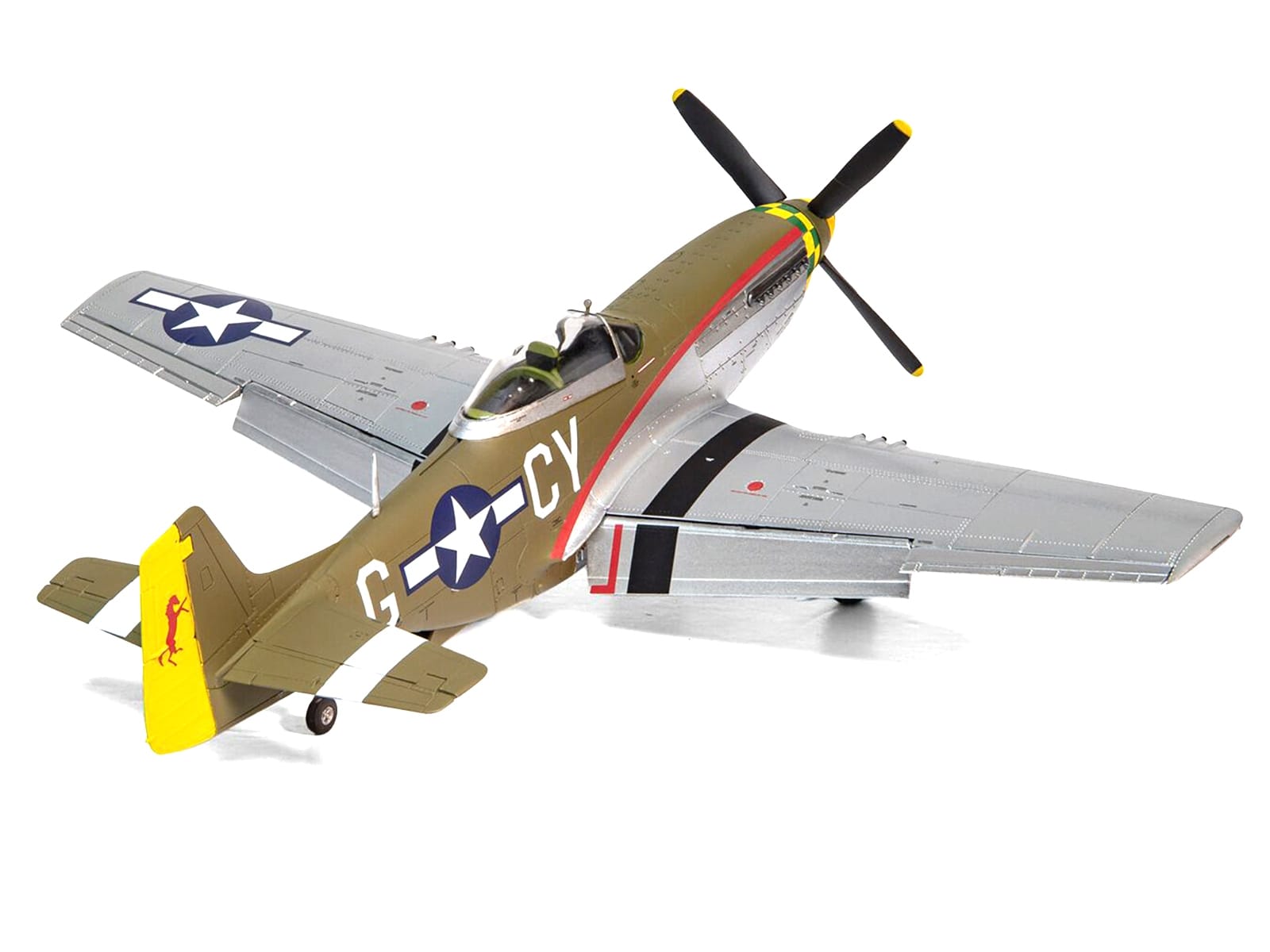 Level 2 Model Kit North American P-51D Mustang Fighter Aircraft with 2 Scheme Options 1/48 Plastic Model Kit by Airfix - Image 3