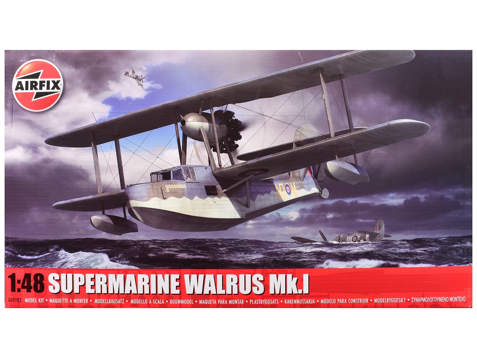 Level 3 Model Kit Supermarine Walrus Mk.I Aircraft with 3 Scheme Options 1/48 Plastic Model Kit by Airfix - Image 6