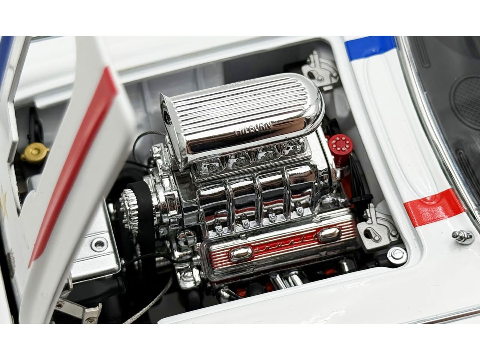 1961 Chevrolet Corvette Grand Sport Gasser "USA-1" White with Blue and Red Stripes Limited Edition to 362 pieces Worldwide 1/18 Diecast Model Car by ACME - Image 2